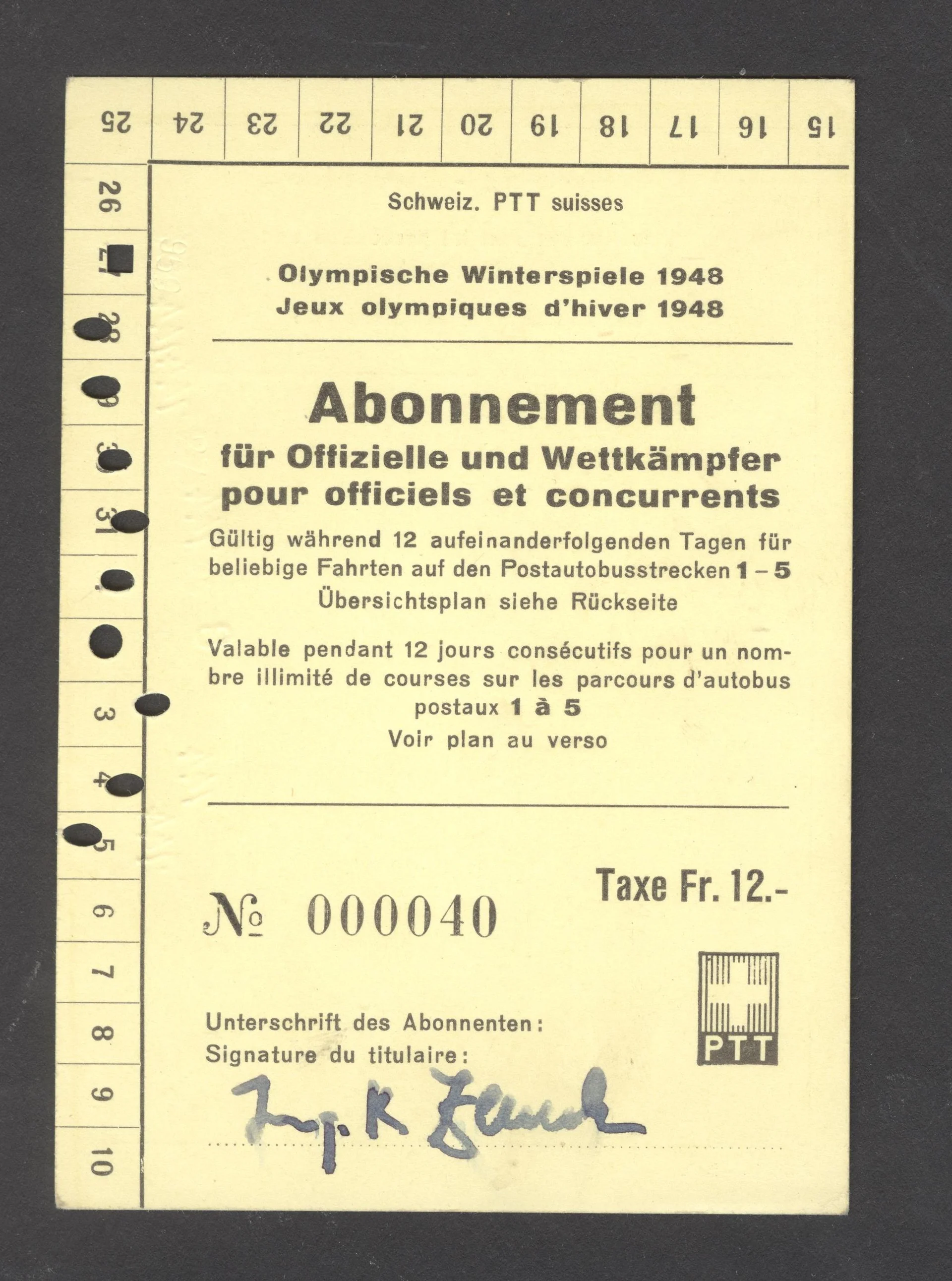 Náhledový obrázek předmětu Abonnement für Offizielle und Weltkampfer