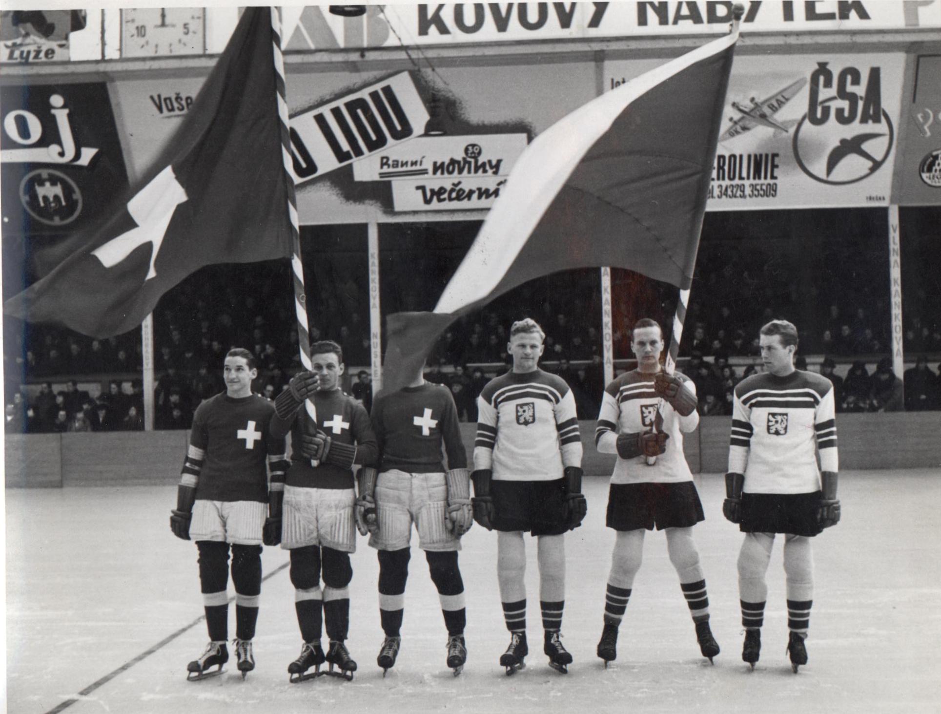 Náhledový obrázek Mistrovství světa a mistrovství Evropy v hokeji. Československo 1938 - 1