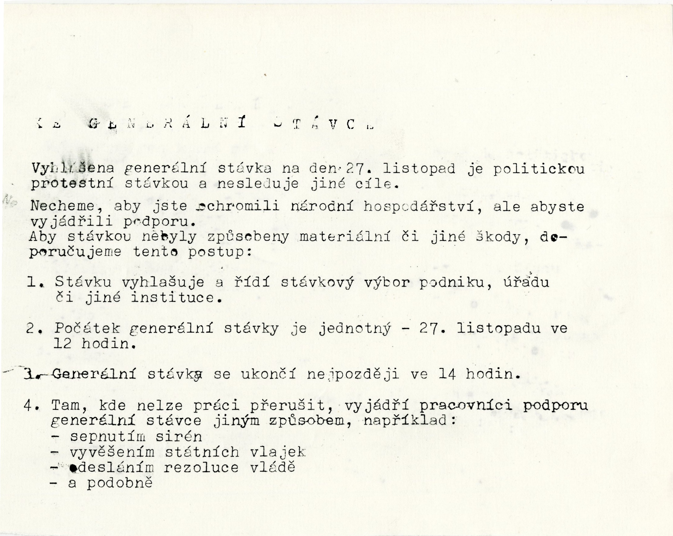 Náhledový obrázek Opoziční letáky k roku 1989 - 4
