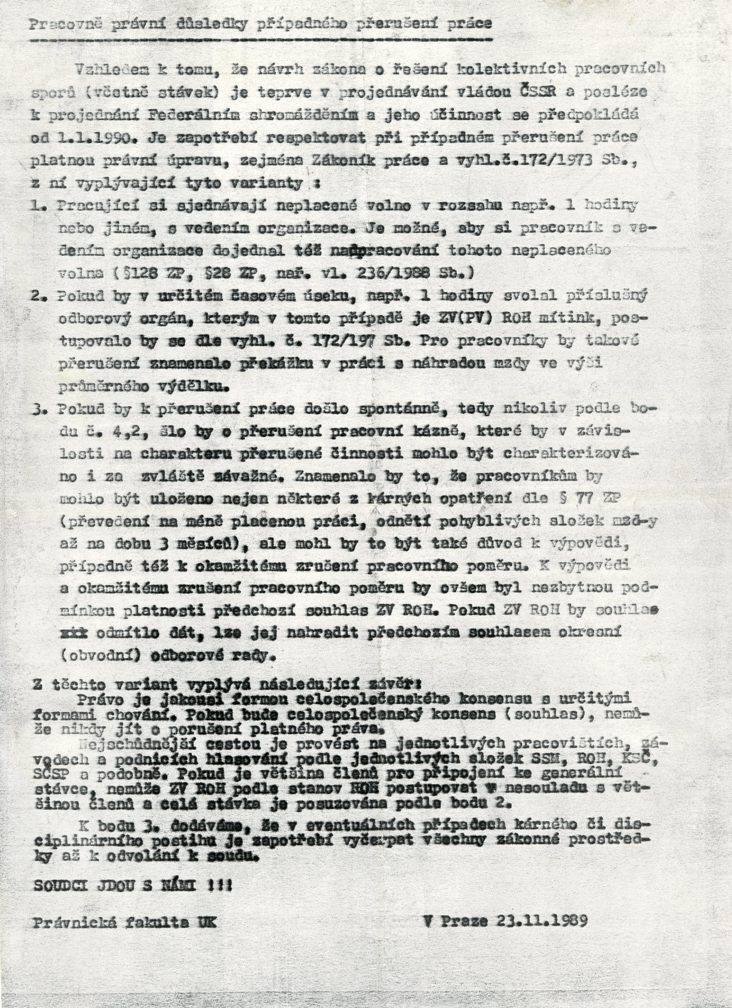 Náhledový obrázek Opoziční letáky k roku 1989 - 14