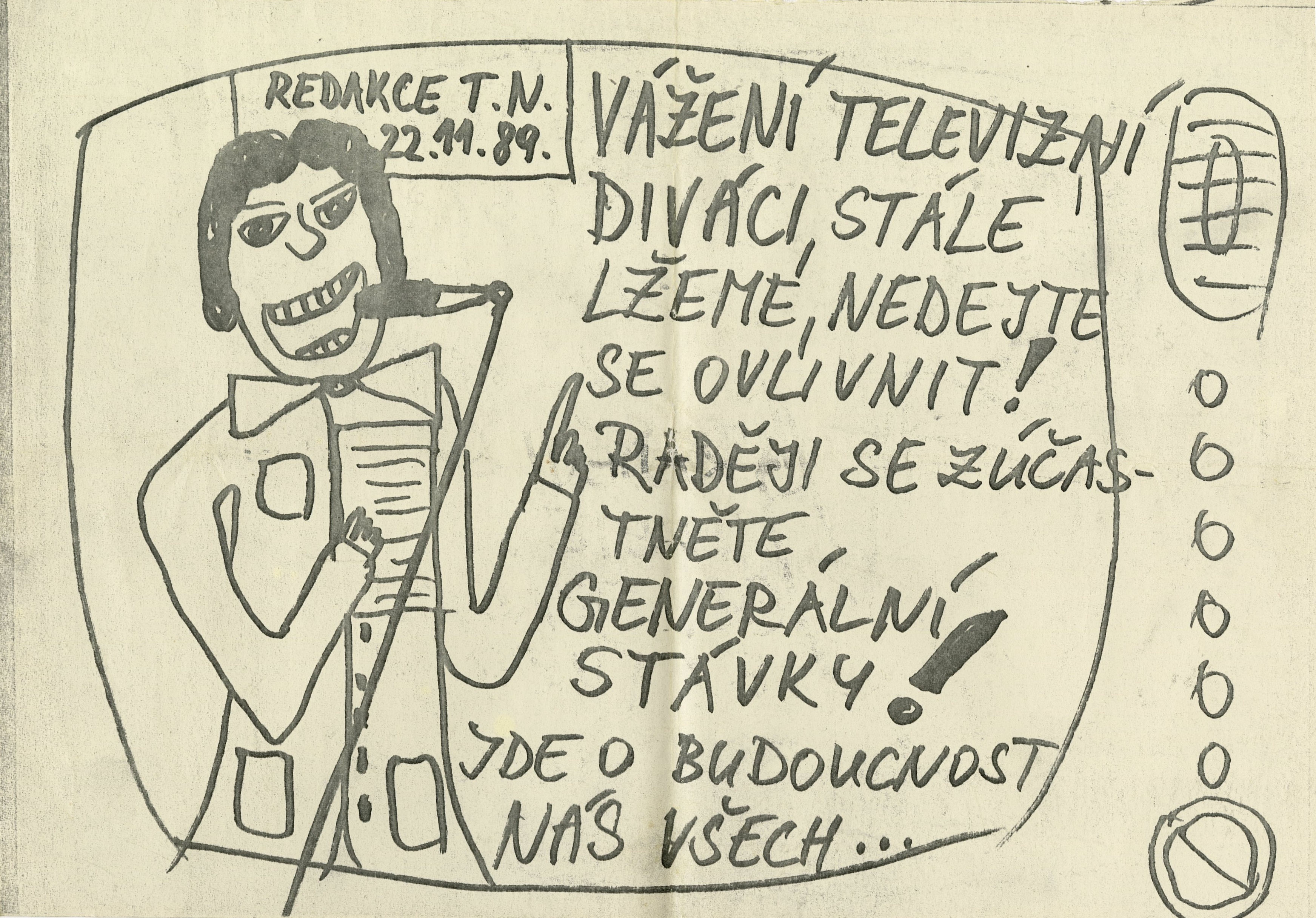 Náhledový obrázek Opoziční letáky k roku 1989 - 1