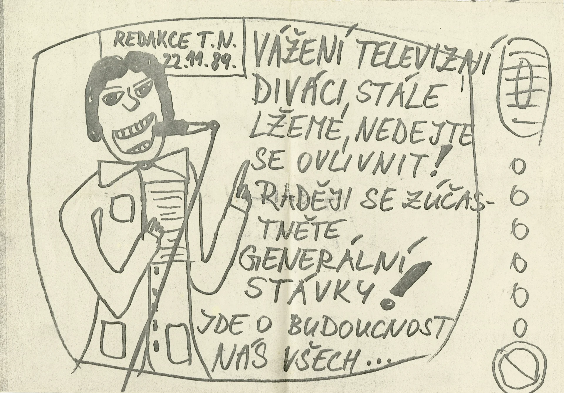 Obrázek Opoziční letáky k roku 1989