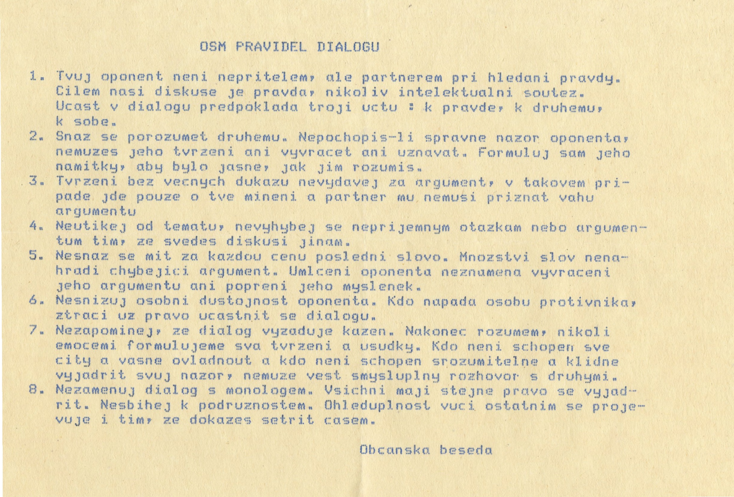 Náhledový obrázek Opoziční letáky k roku 1989 - 13