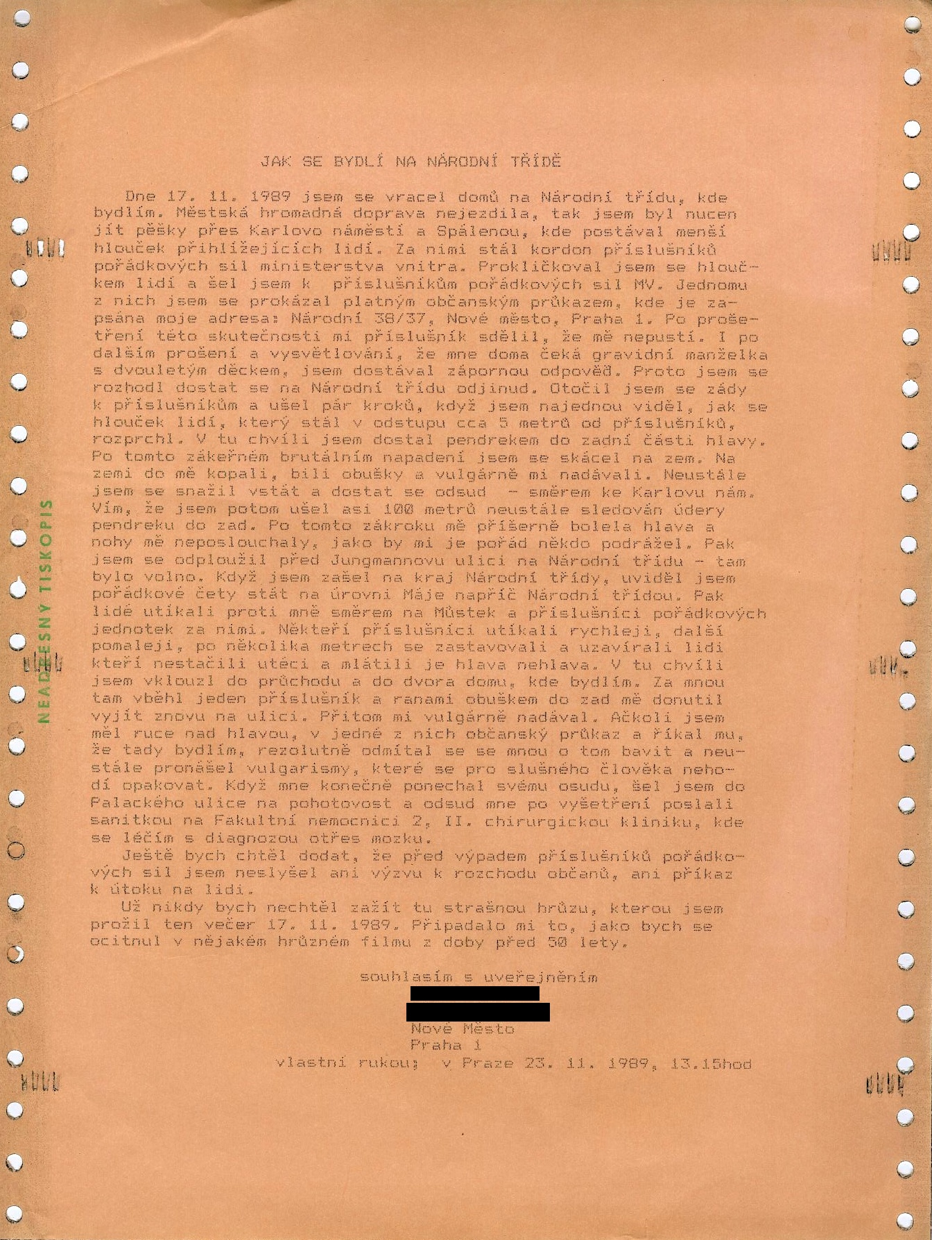 Náhledový obrázek Opoziční letáky k roku 1989 - 21