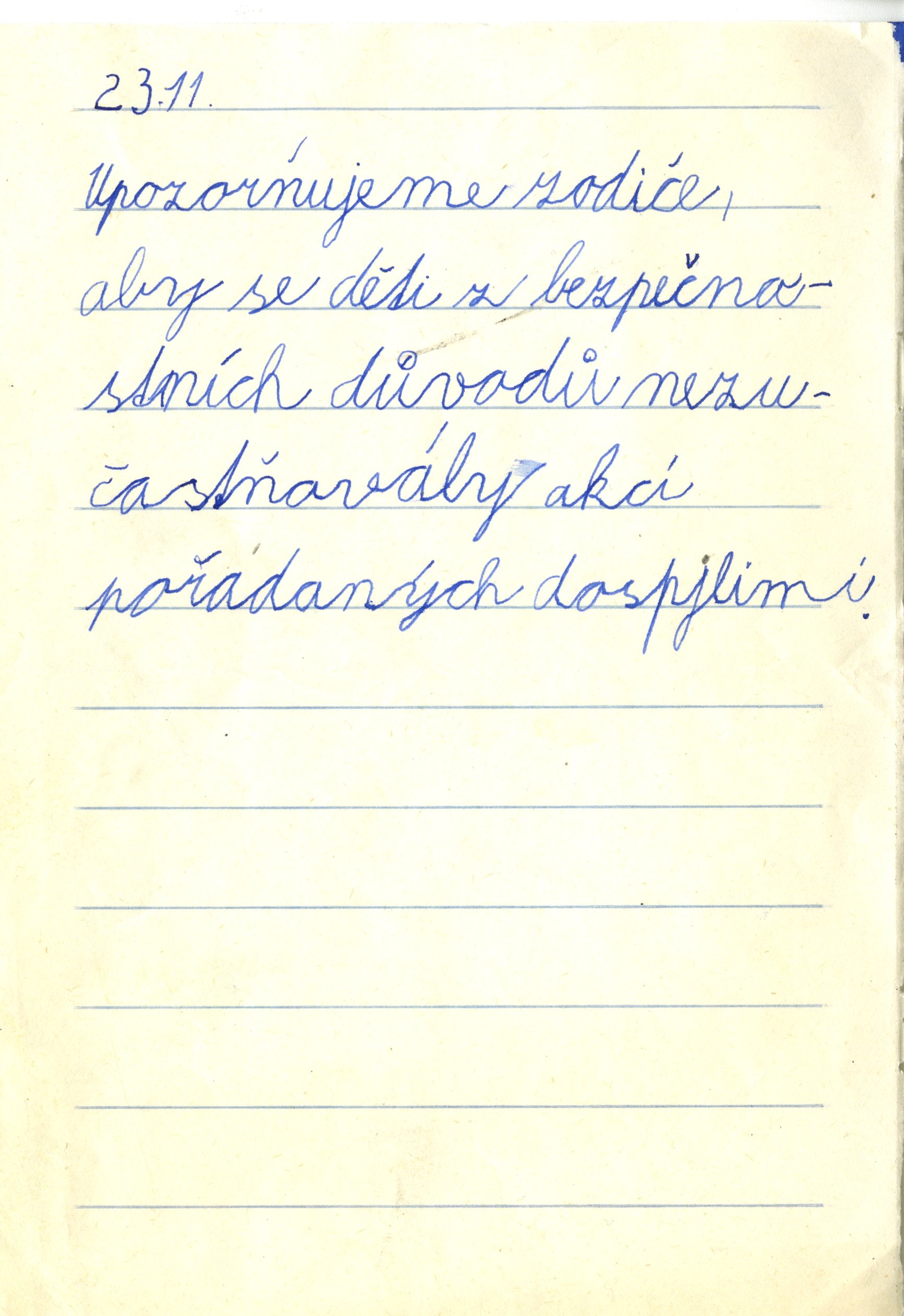 Náhledový obrázek List ze školního sešitu - 1