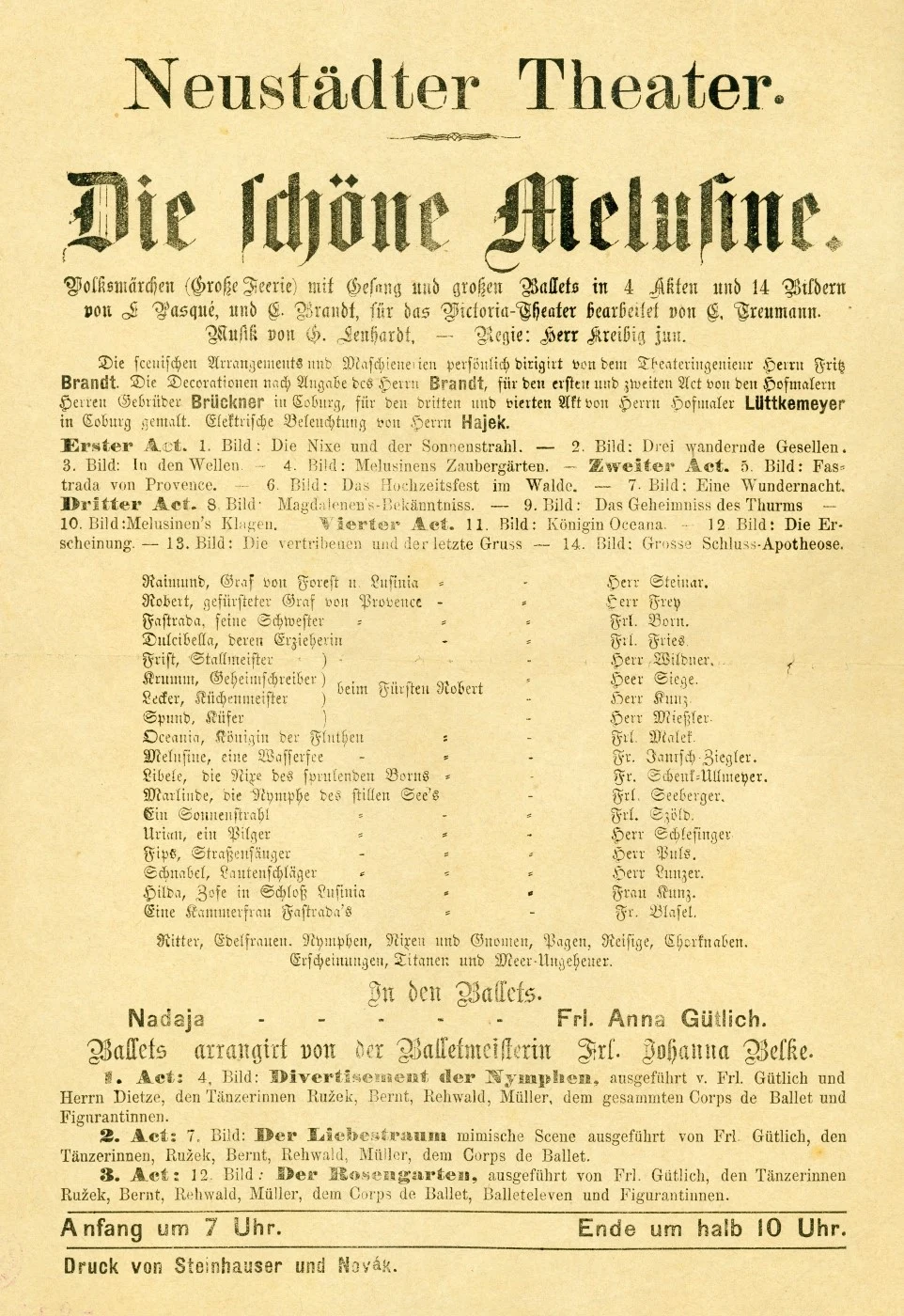 Náhledový obrázek předmětu Divadelní cedule Die Schöne Melusine