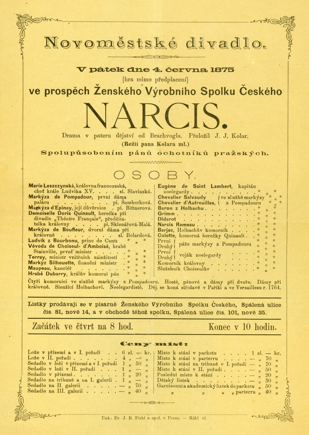 Náhledový obrázek Divadelní cedule Narcis - 1