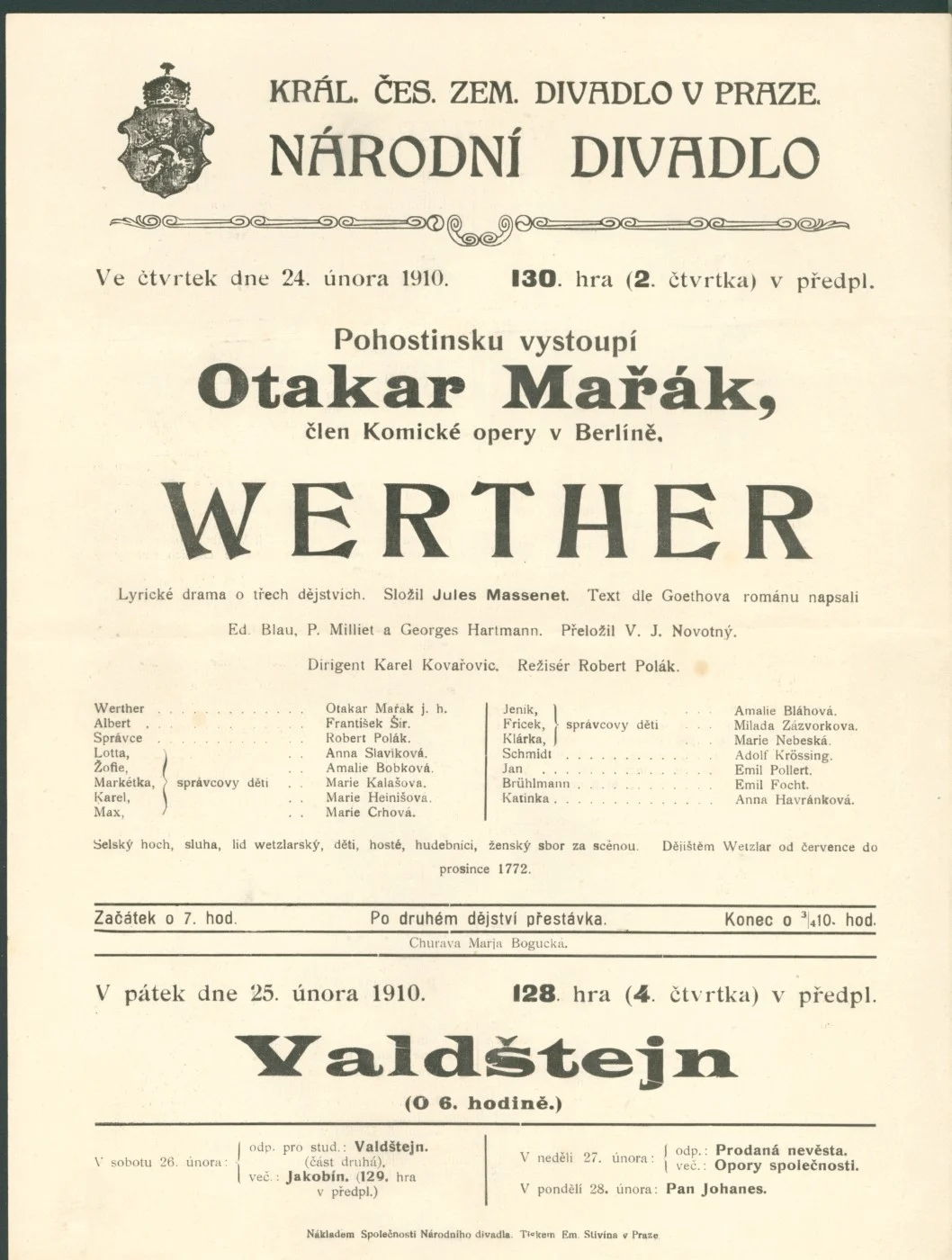 Náhledový obrázek předmětu Divadelní cedule Werther