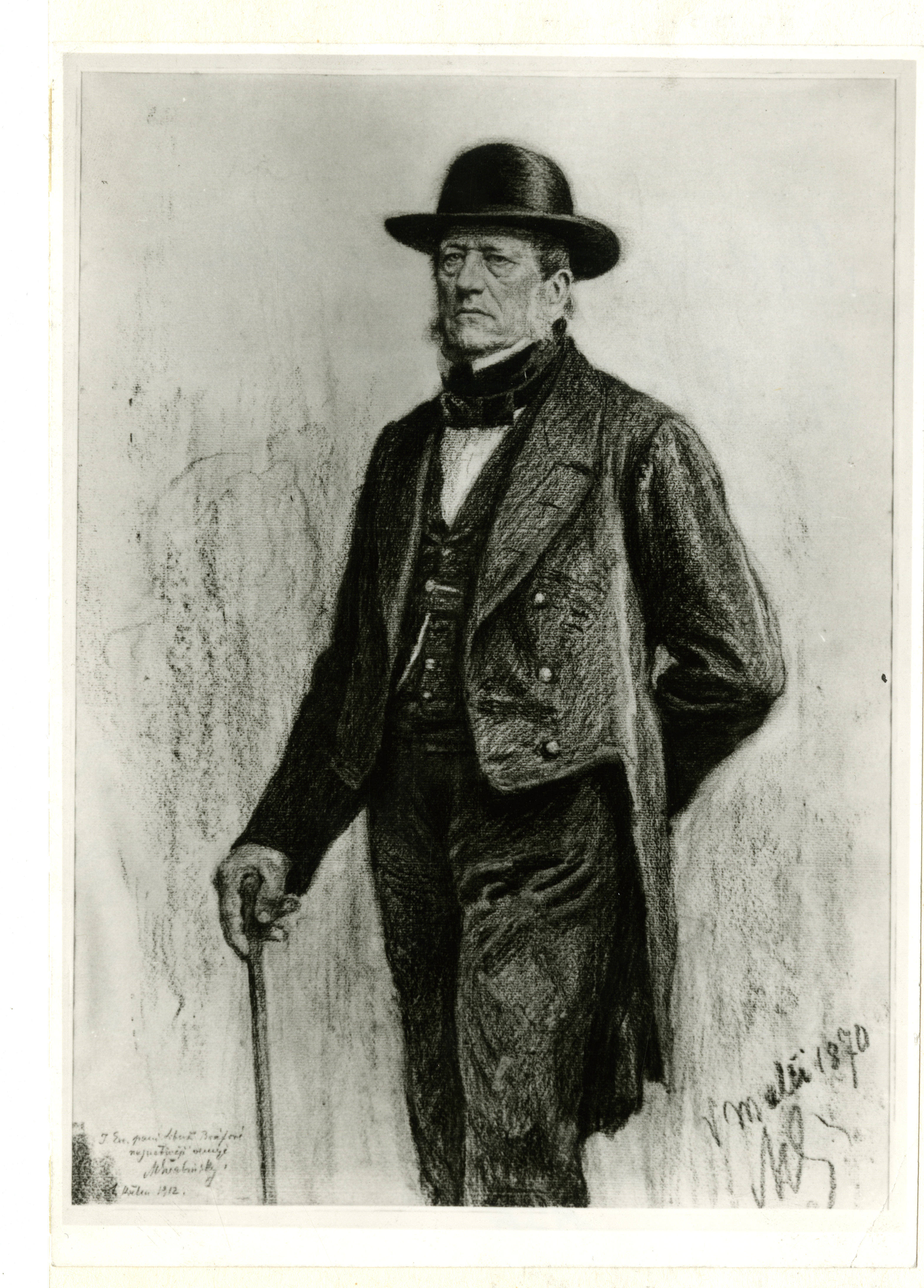 Náhledový obrázek František Palacký na vycházce v Malči roku 1870 - 1