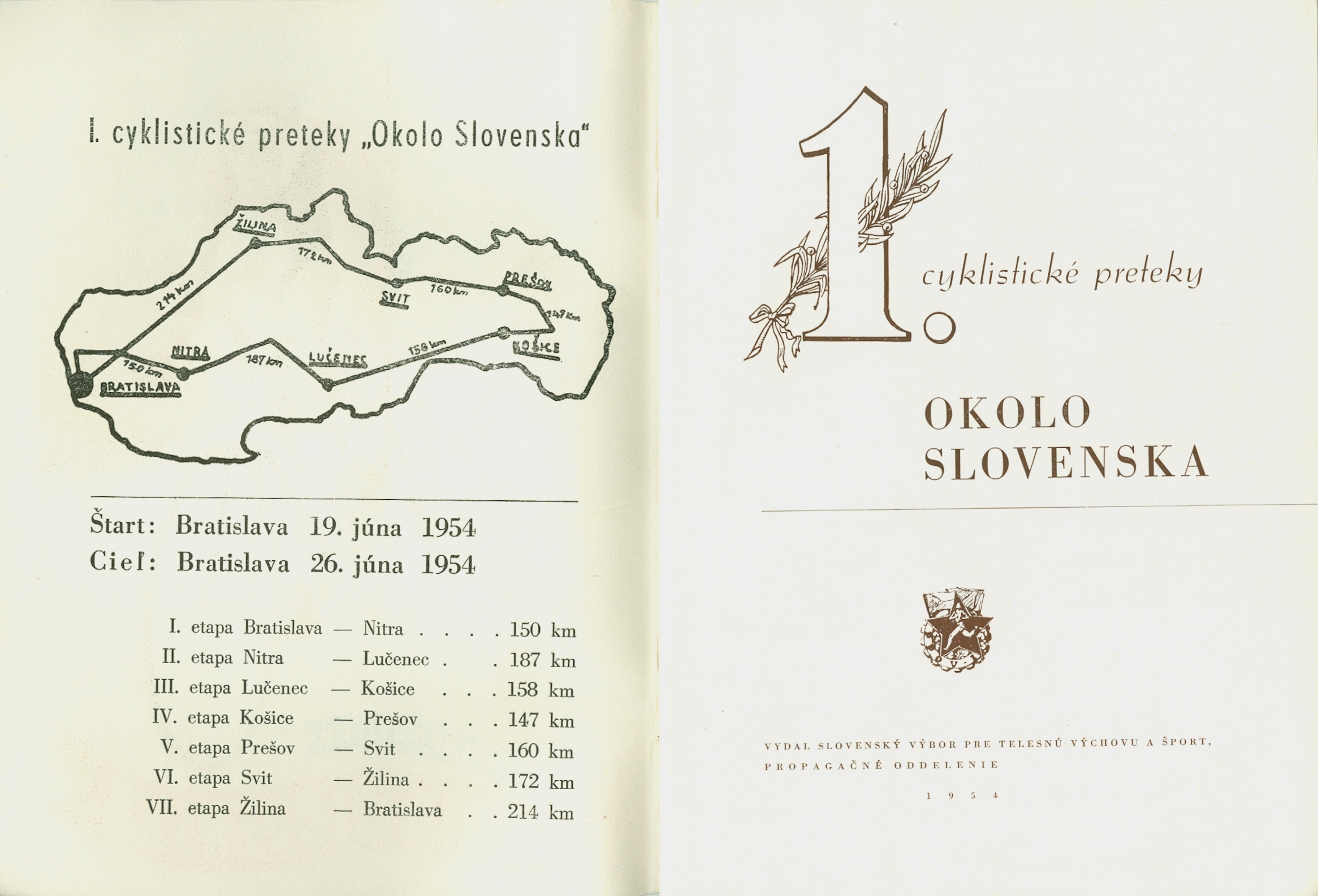 Náhledový obrázek Okolo Slovenska. 1. Cyklistické preteky - 1