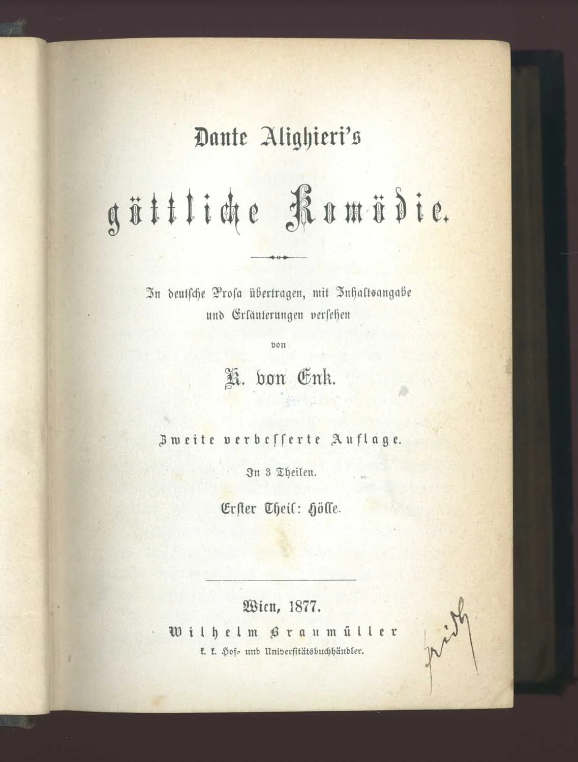 Náhledový obrázek předmětu Dante Alighieri’s Göttliche Komödie