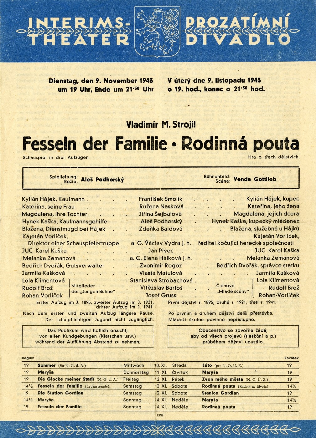 Náhledový obrázek Divadelní cedule Rodinná pouta - 2