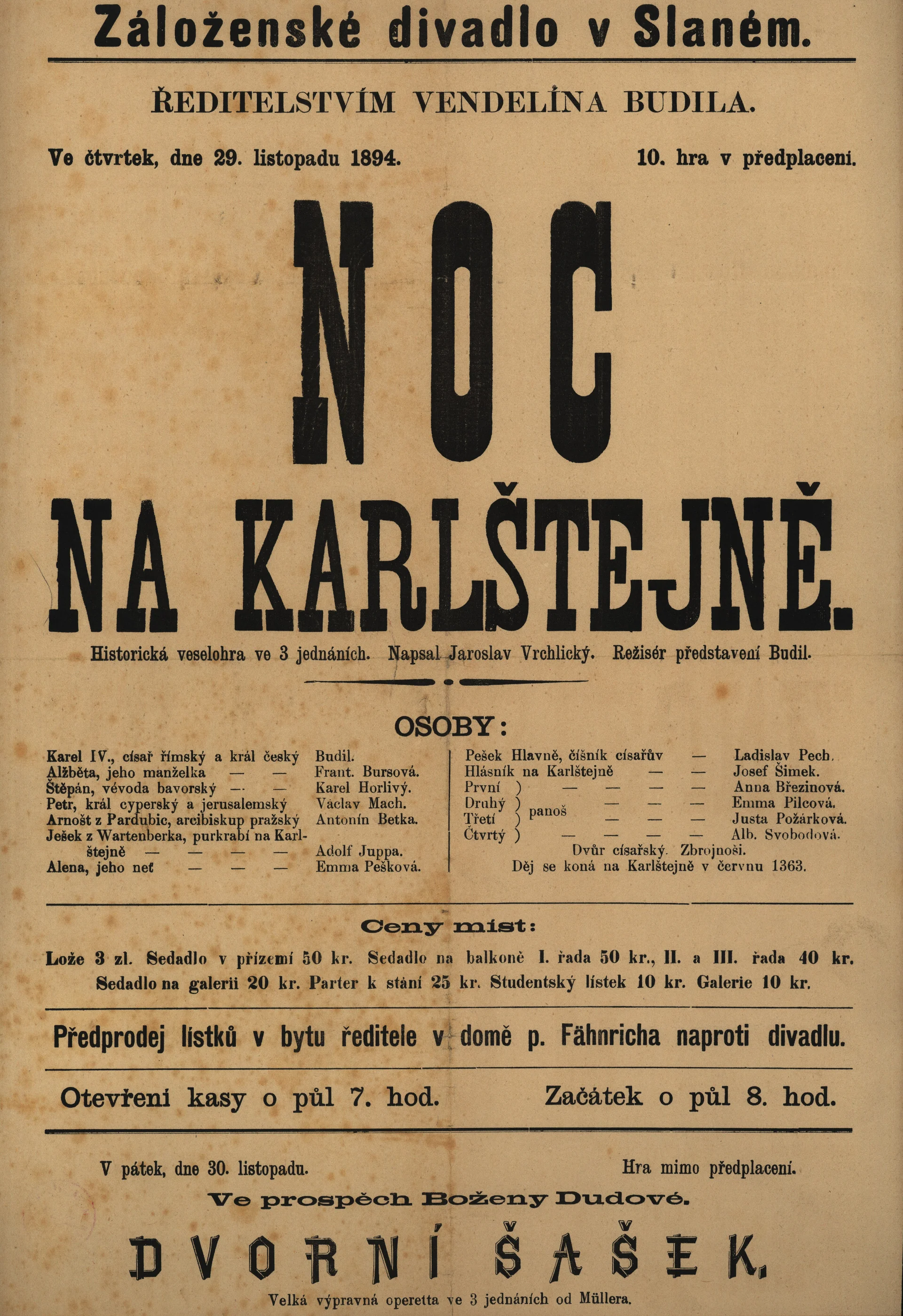 Náhledový obrázek předmětu Noc na Karlštejně