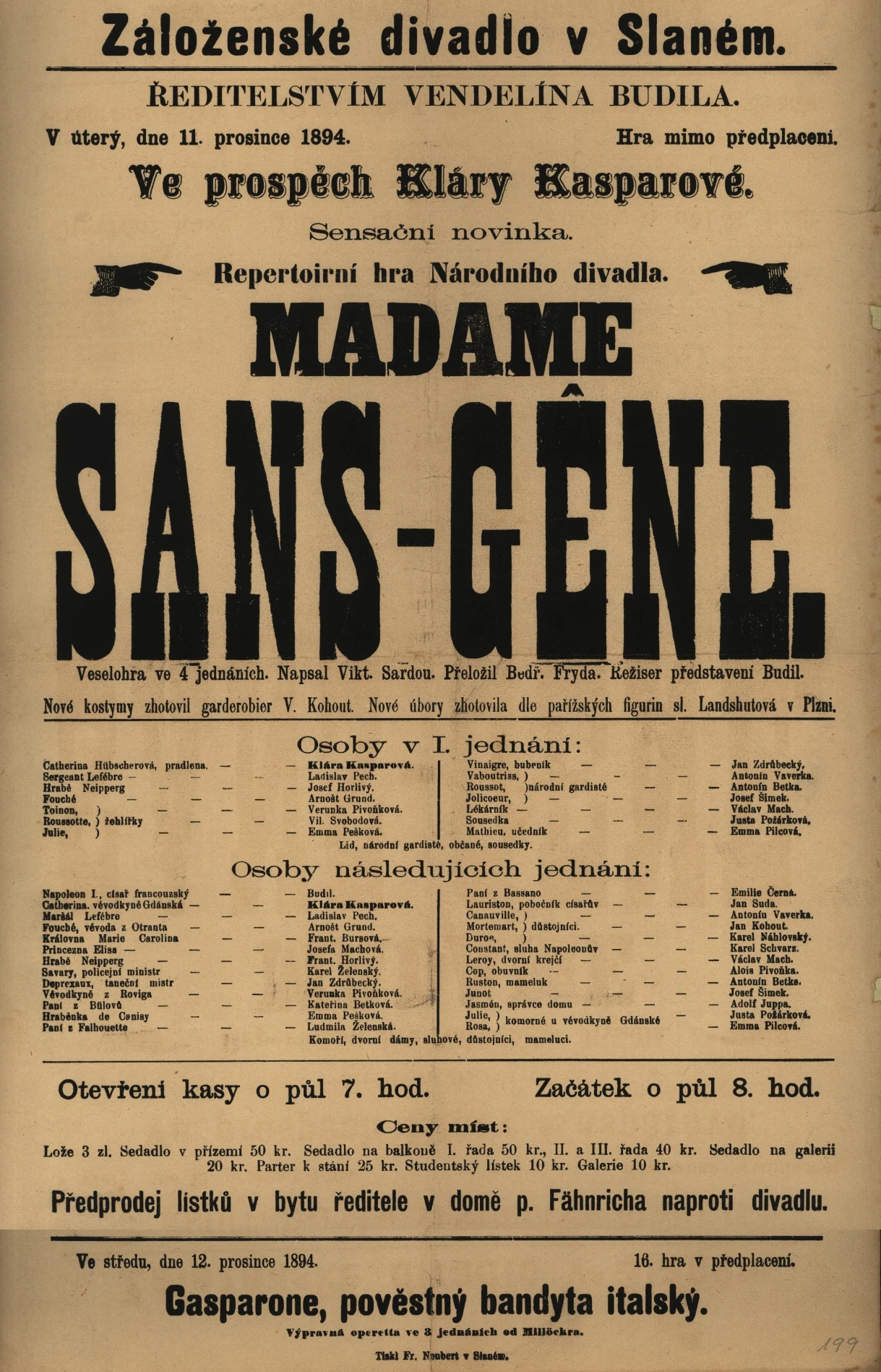 Náhledový obrázek předmětu Madame Sans Gene