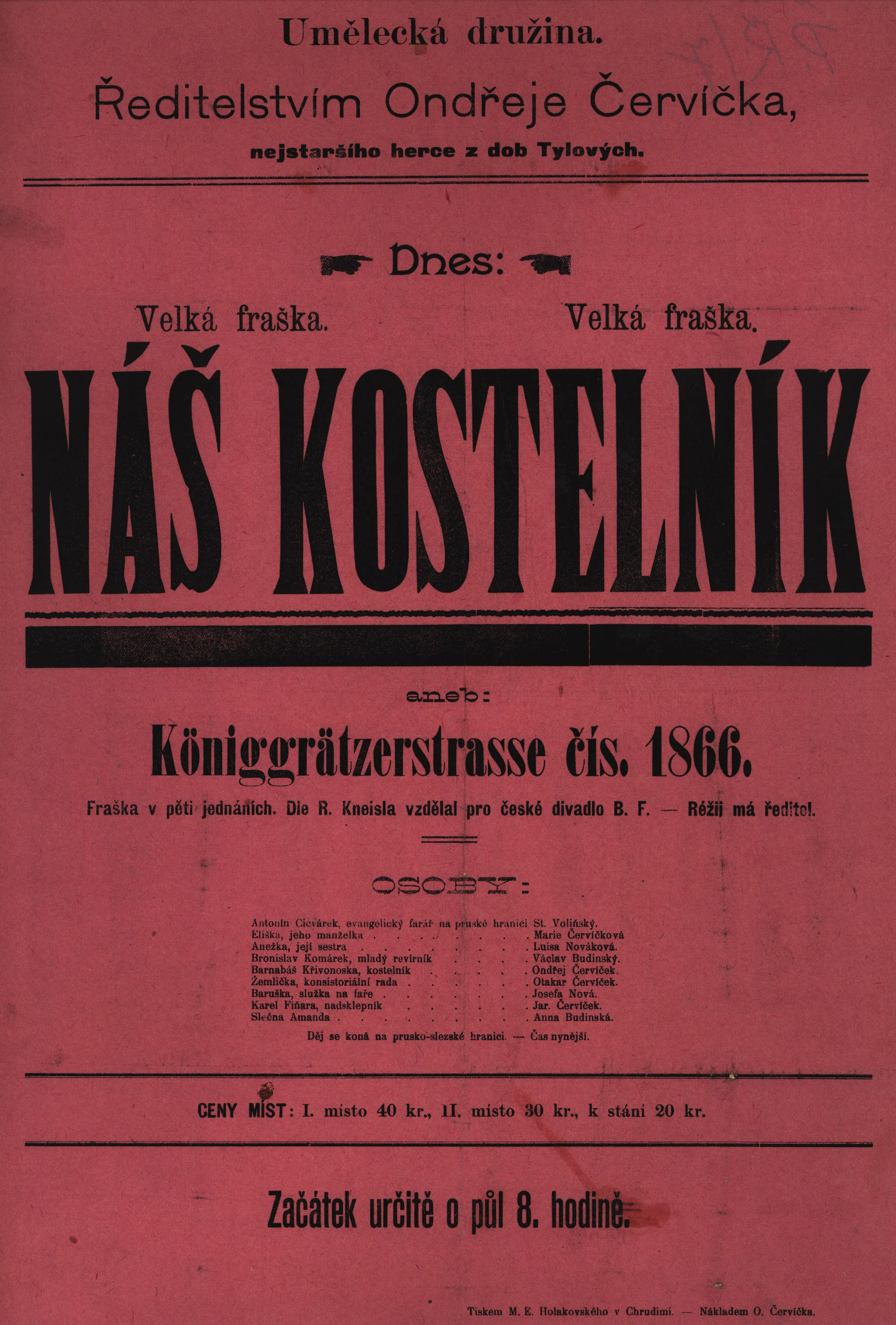 Náhledový obrázek předmětu Náš kostelník aneb Königgrätzerstrasse čís. 1866