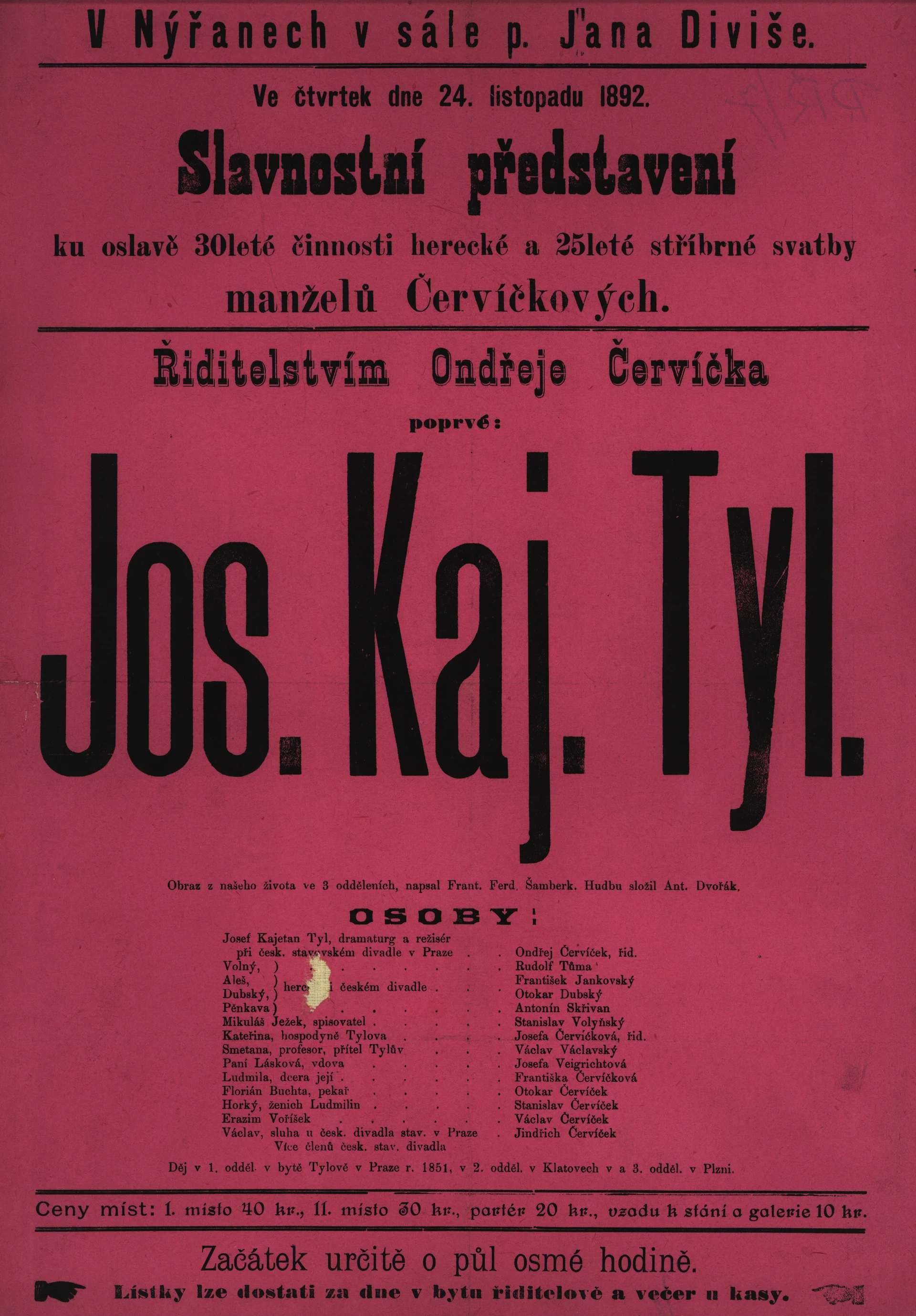 Náhledový obrázek předmětu Josef Kajetán Tyl