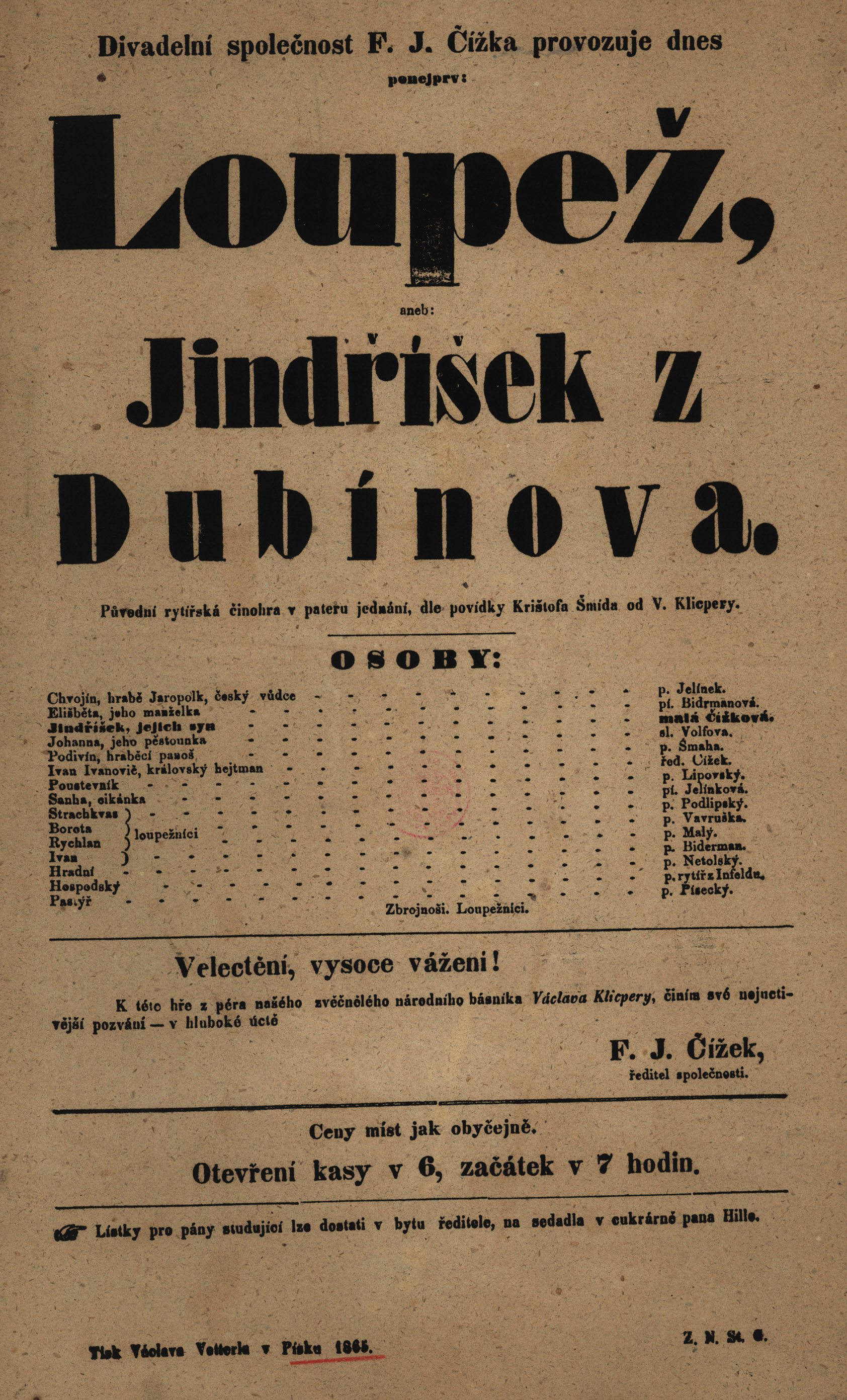 Náhledový obrázek Loupež aneb Jindříšek z Dubínova - 1