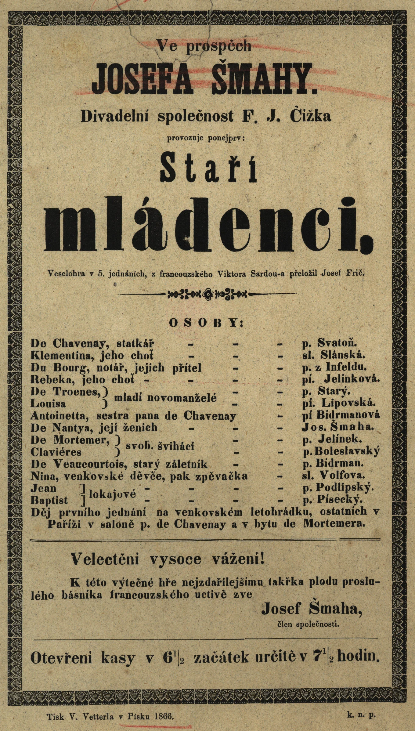 Náhledový obrázek předmětu Staří mládenci