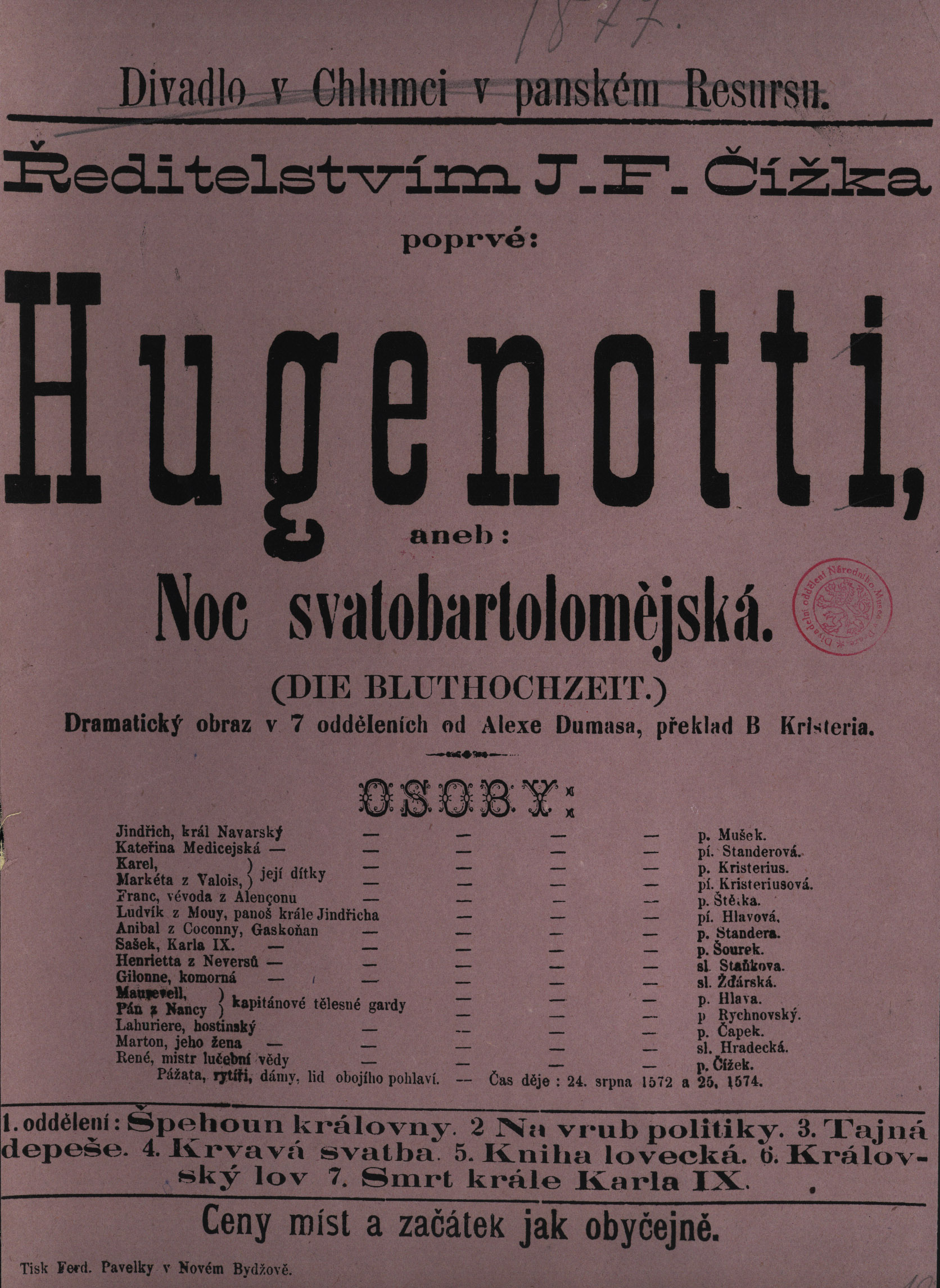 Náhledový obrázek Hugenoti aneb Noc svatobartolomějská - 1