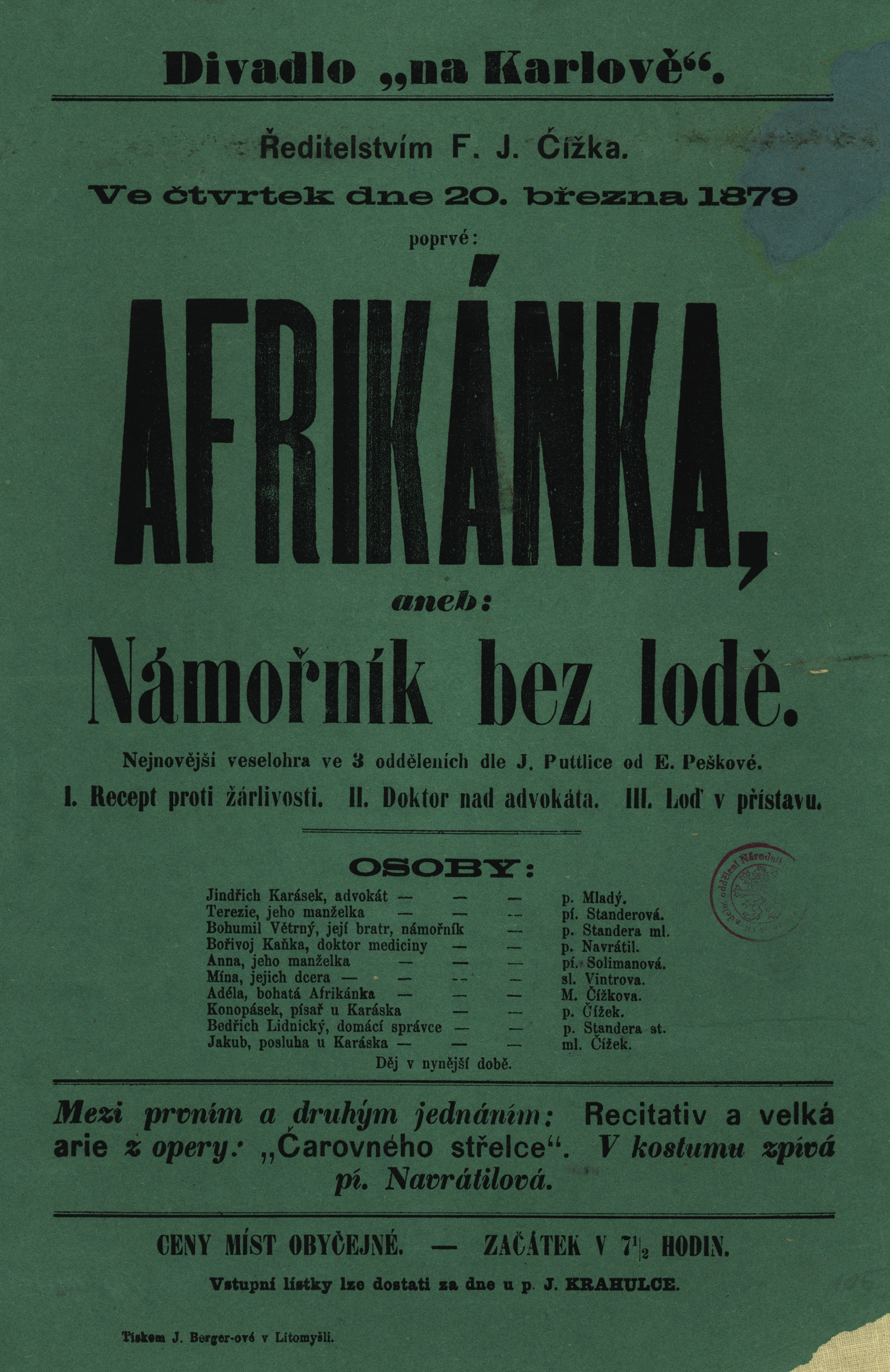 Náhledový obrázek Afrikánka aneb Námořník bez lodě - 1