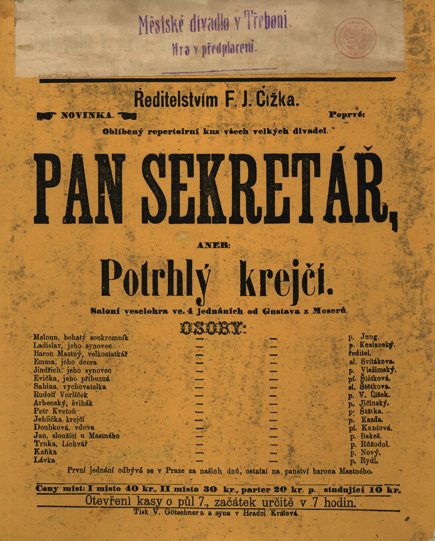 Náhledový obrázek Pan sekretář aneb Potrhlý krejčí - 1
