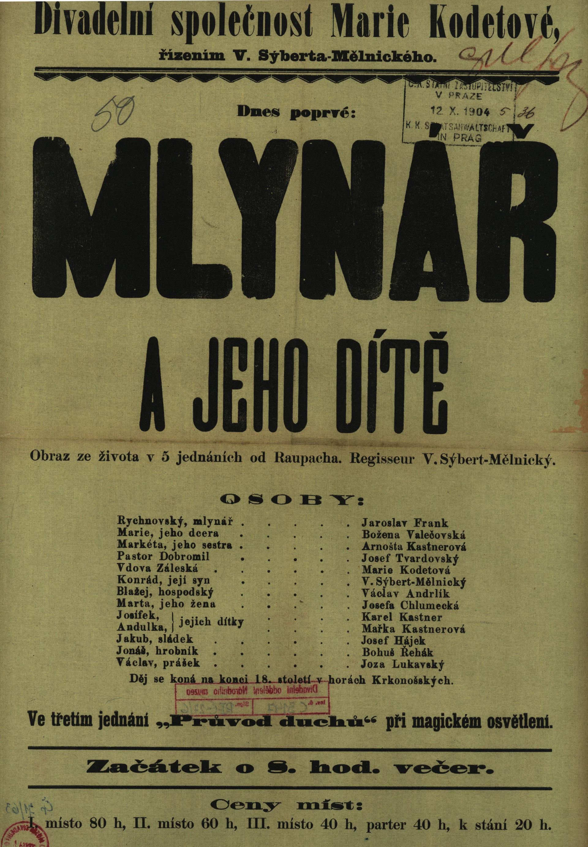Náhledový obrázek předmětu Mlynář a jeho dítě