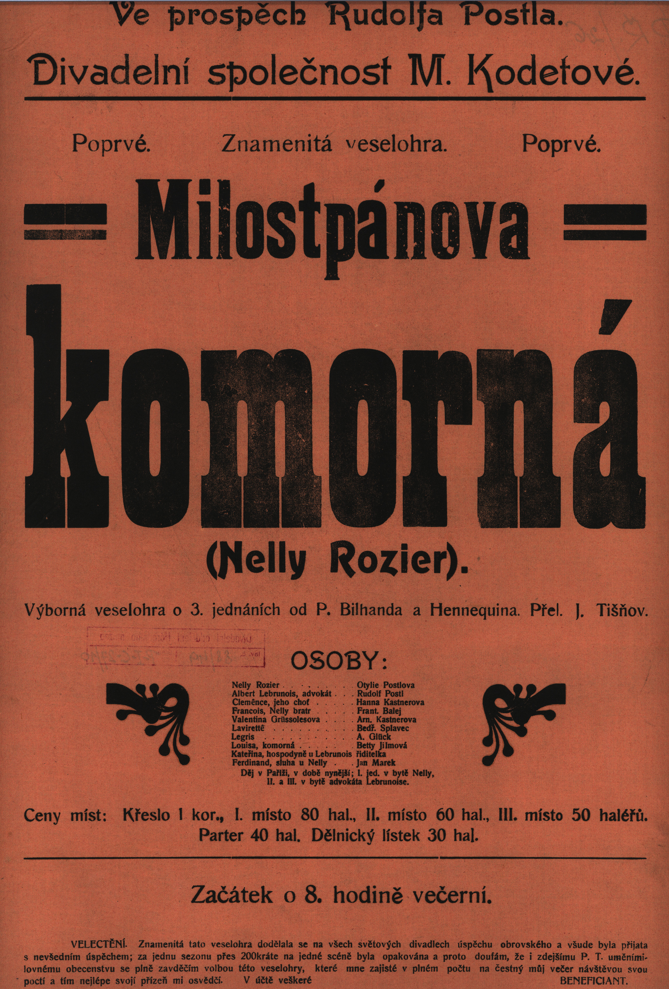 Náhledový obrázek Milostpánova komorná - 1