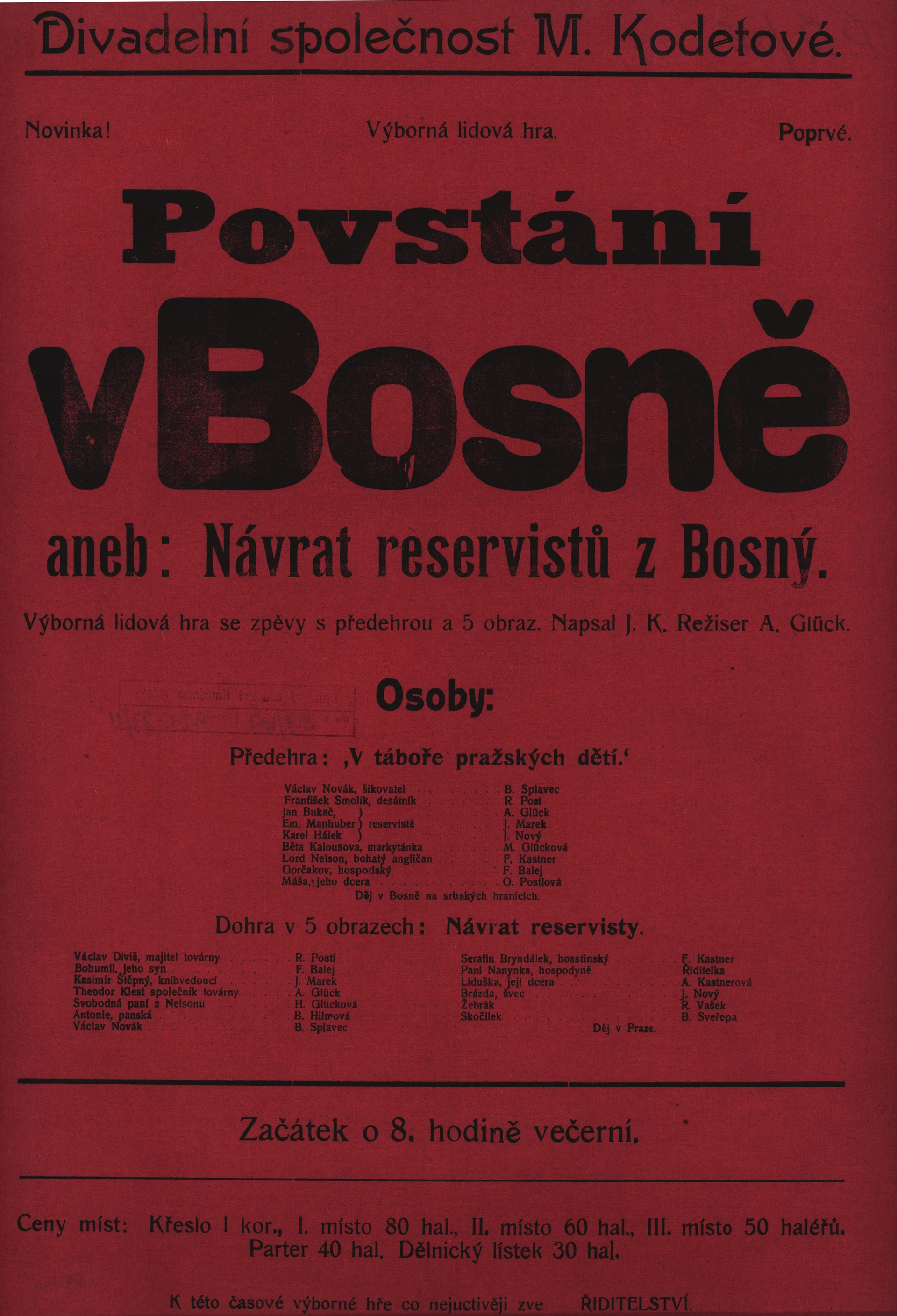 Náhledový obrázek předmětu Povstání v Bosně aneb Návrat reservistů s Bosny