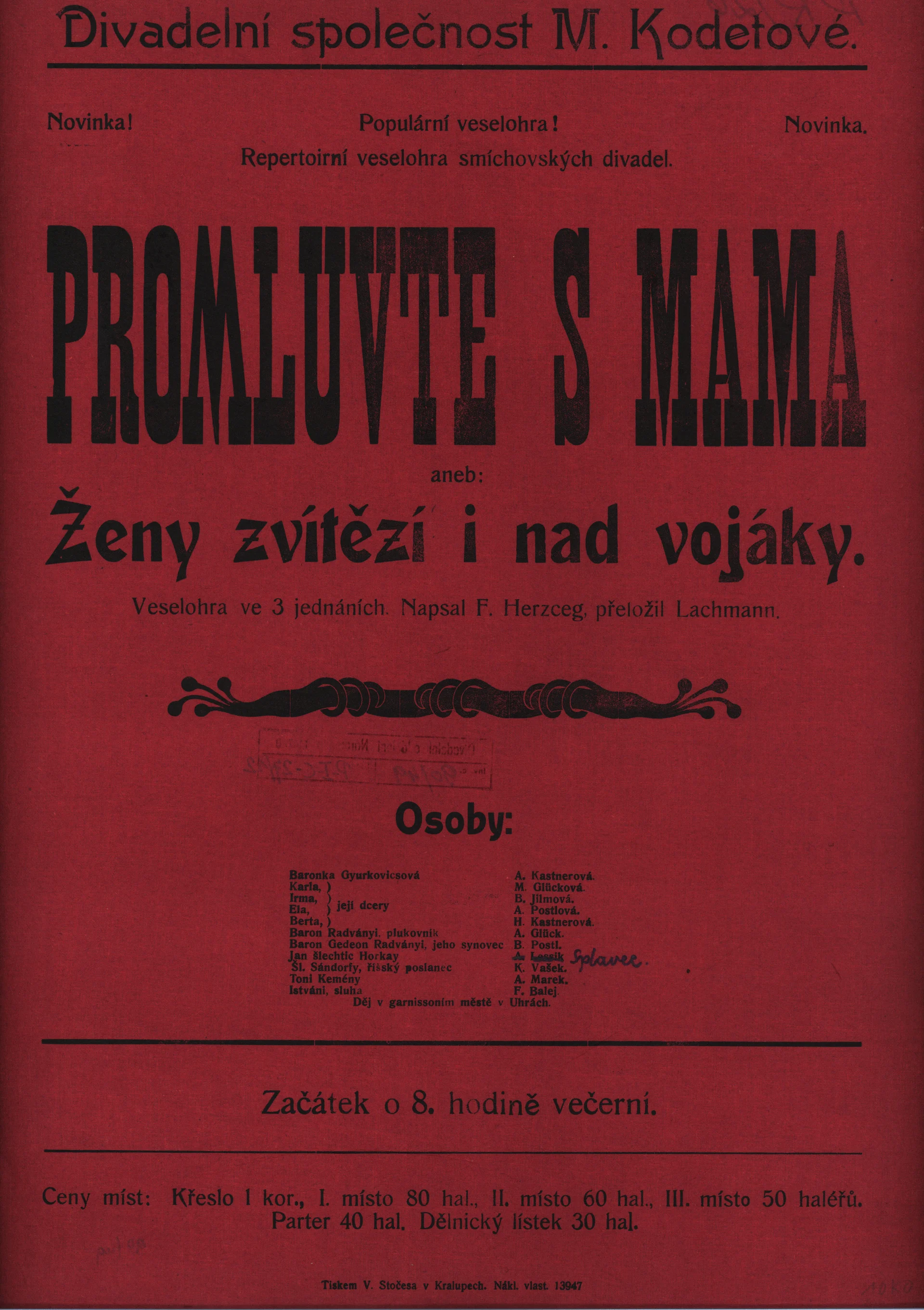 Náhledový obrázek předmětu Promluvte s mama aneb Ženy zvítězí i nad vojáky