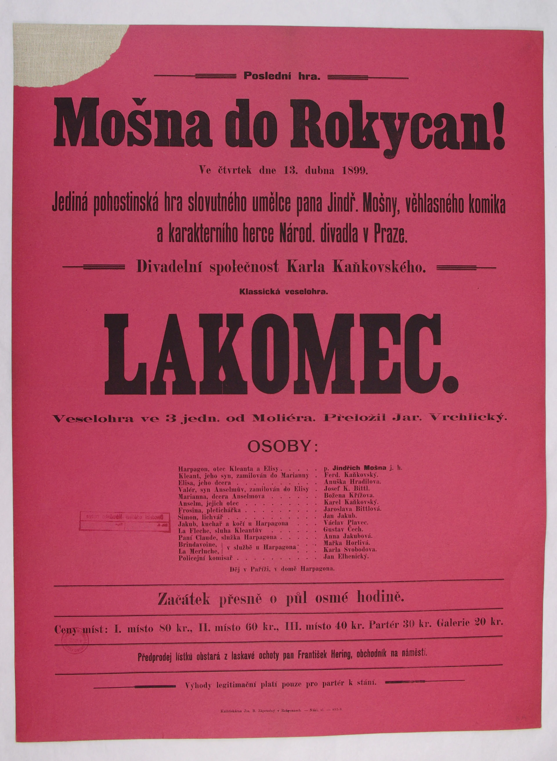Náhledový obrázek předmětu Lakomec