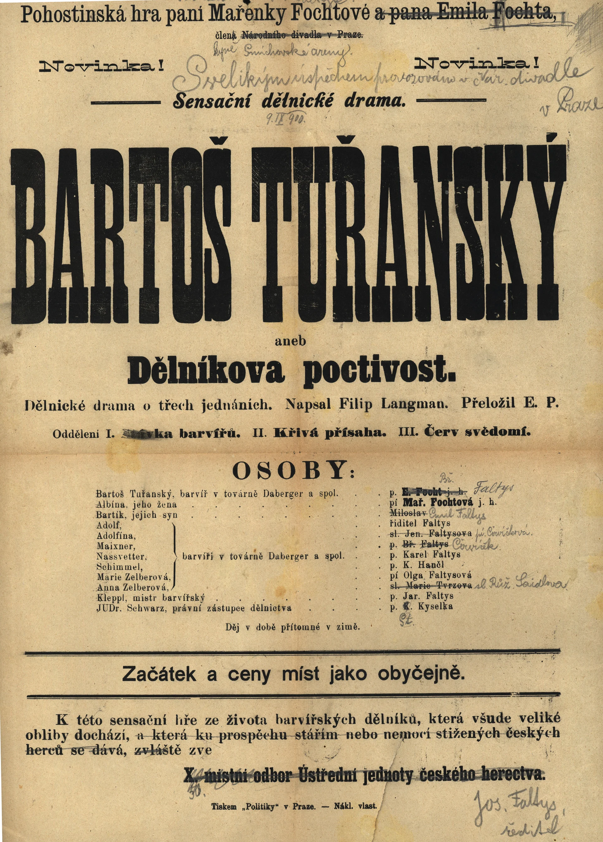Náhledový obrázek předmětu Bartoš Tuřanský aneb Dělníkova poctivost