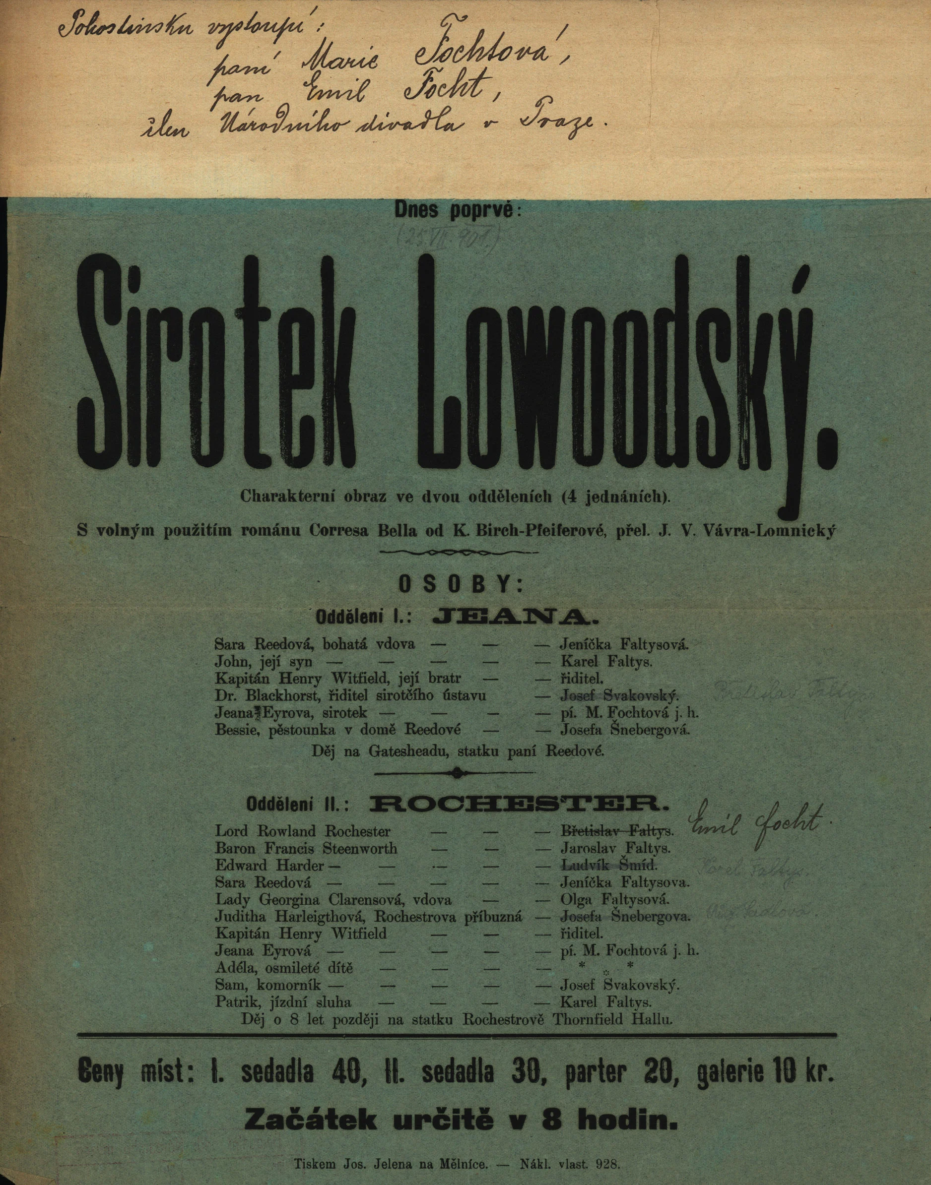 Náhledový obrázek předmětu Sirotek Lowoodský