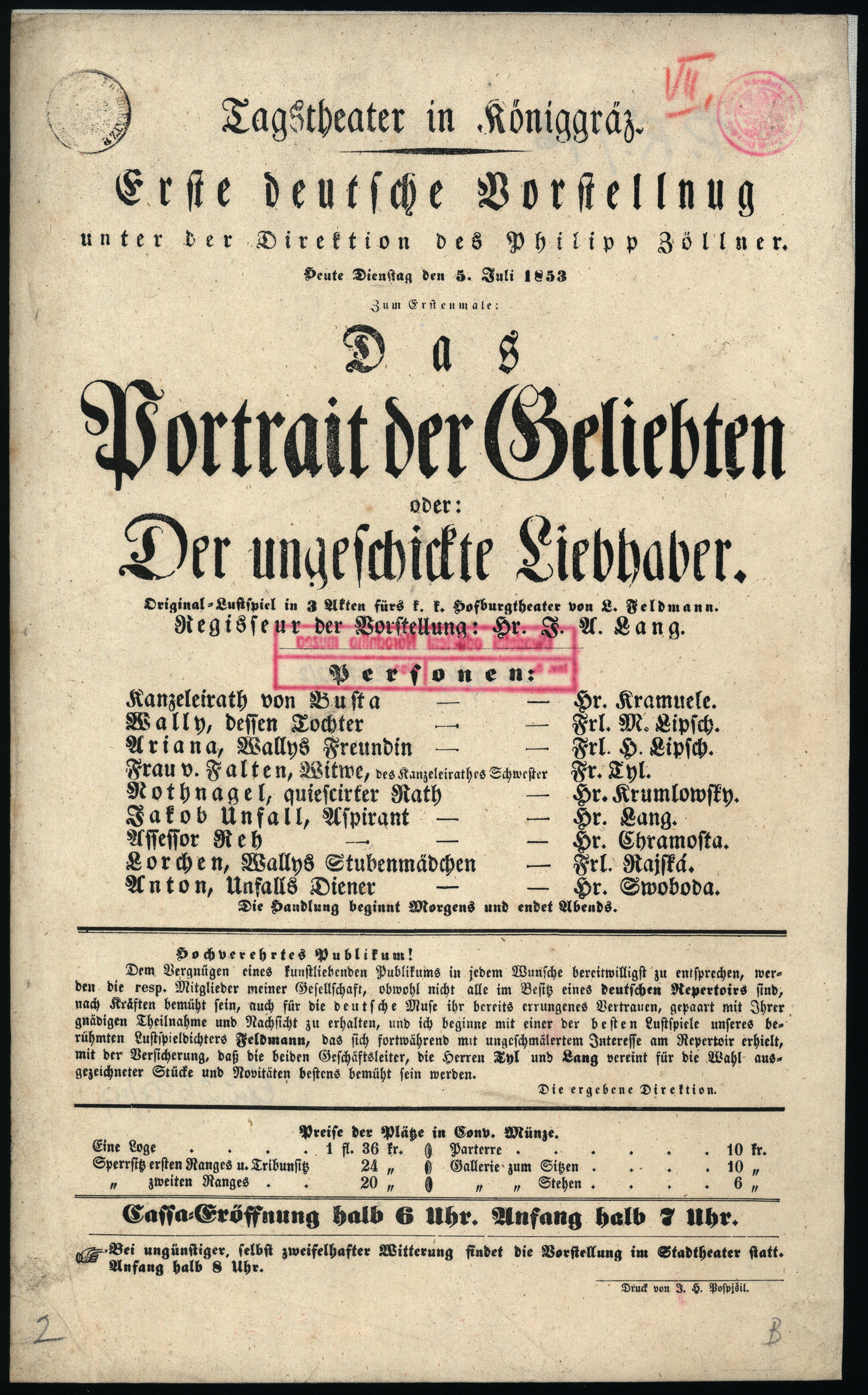 Náhledový obrázek Das Portrait der Geliebten oder Der ungeschickte Liebhaber - 1
