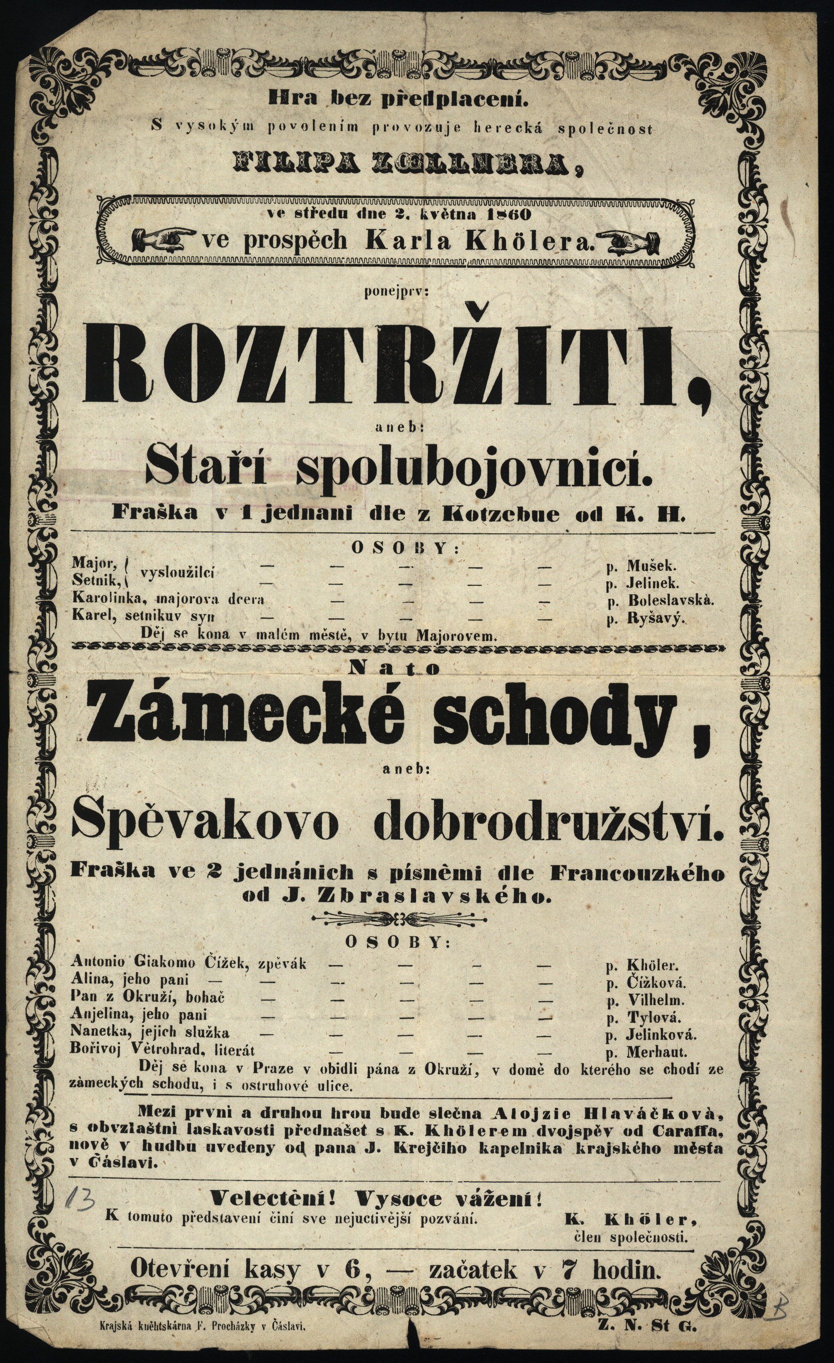 Náhledový obrázek Roztržití aneb Staří spolubojovníci, Zámecké schody aneb Zpěvákovo dobrodružství - 1