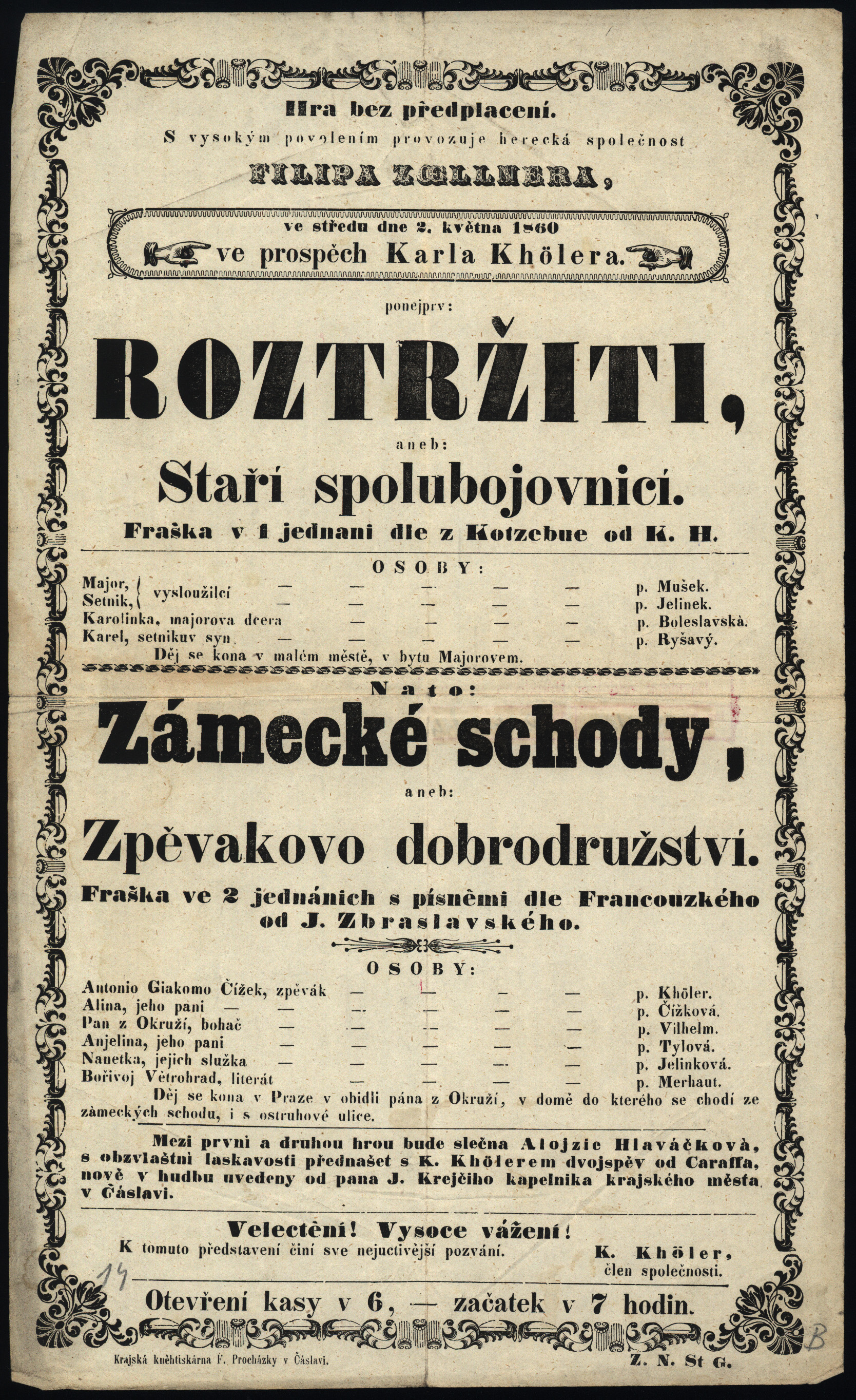 Náhledový obrázek Roztržití aneb Staří spolubojovníci, Zámecké schody aneb Zpěvákovo dobrodružství - 1