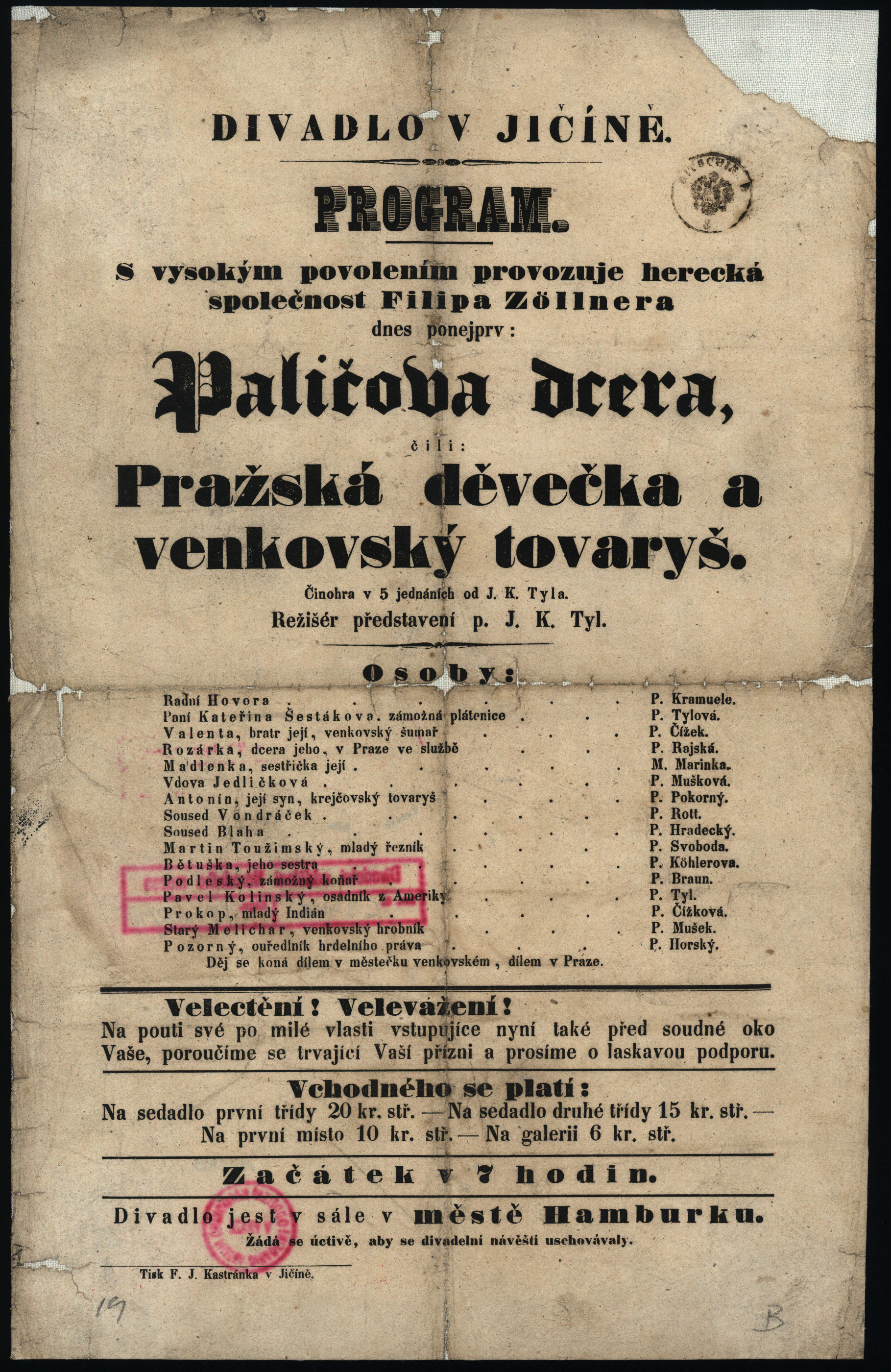 Náhledový obrázek Paličova dcera čili Pražská děvečka a venkovský tovaryš - 1