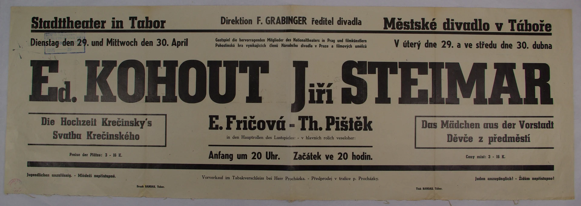 Náhledový obrázek předmětu Svatba Krečinského, Děvče z předměstí
