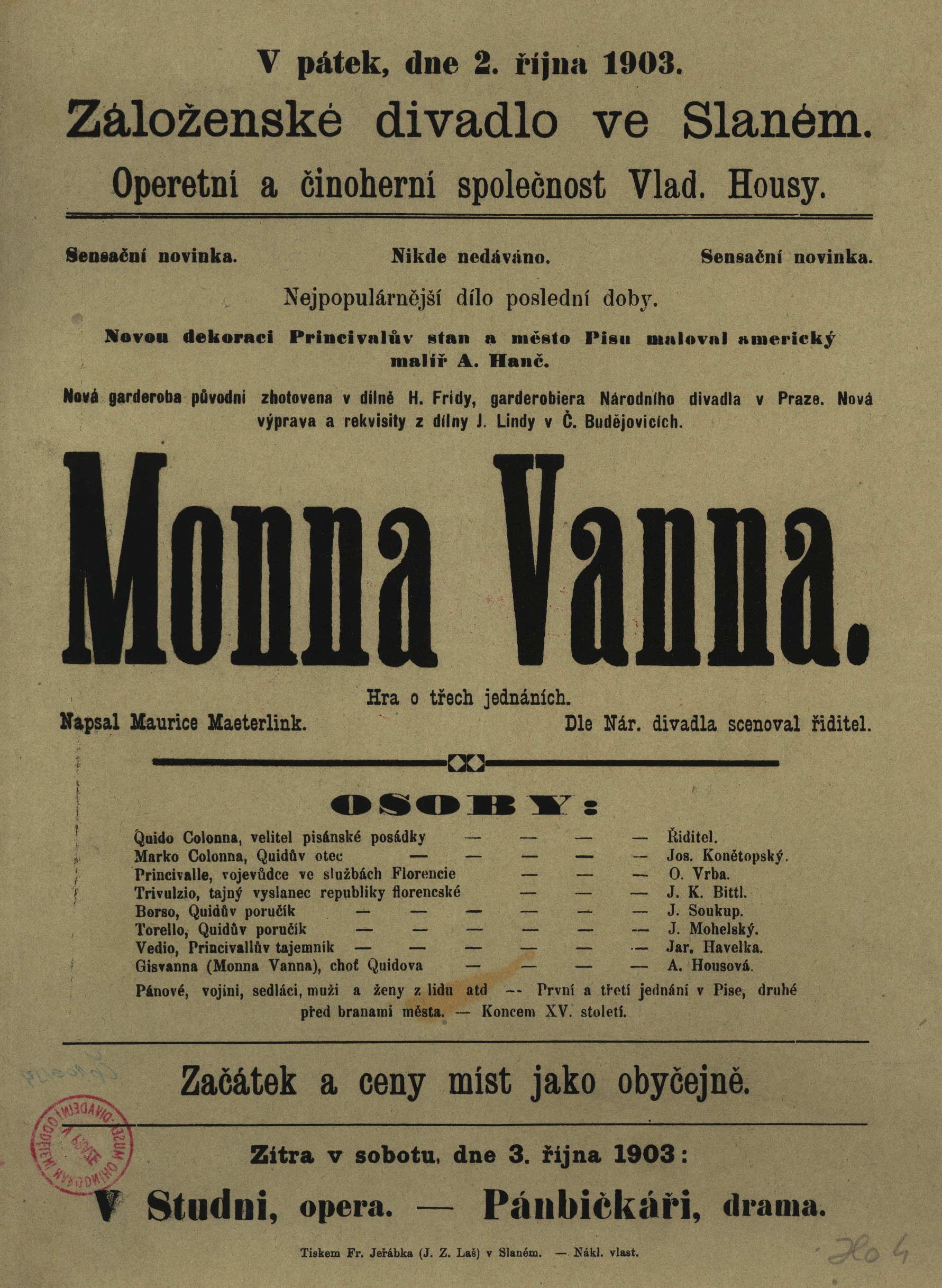 Náhledový obrázek předmětu Monna Vanna
