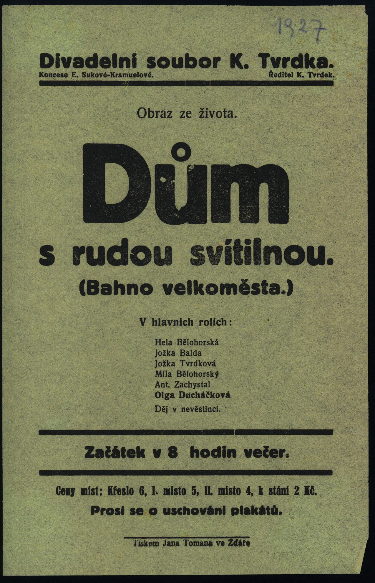 Náhledový obrázek předmětu Dům s rudou svítilnou (Bahno velkoměsta)
