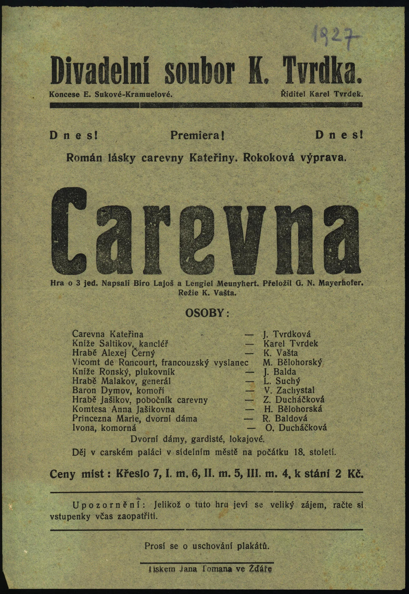 Náhledový obrázek předmětu Carevna