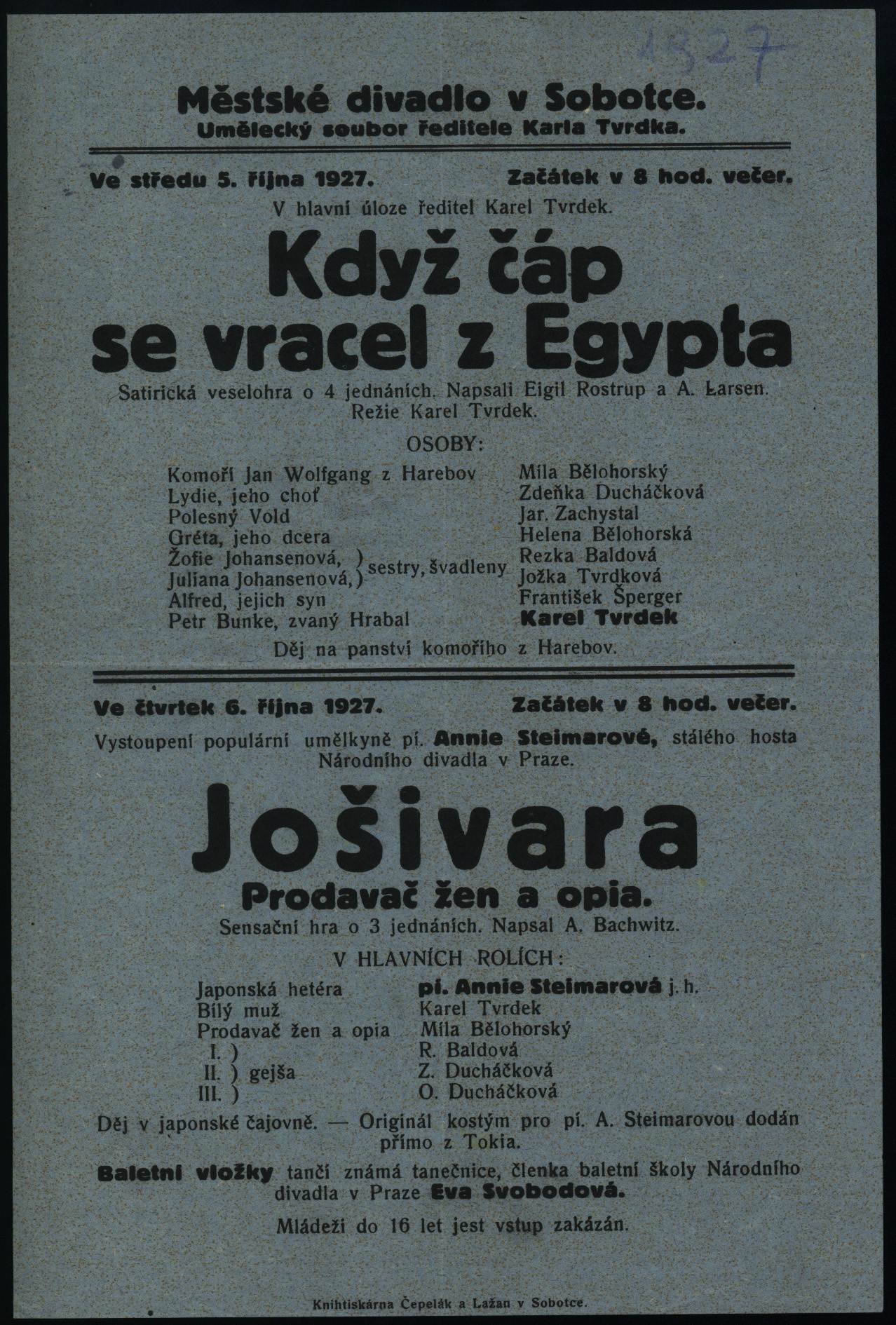 Náhledový obrázek Když čáp se vracel z Egypta, Jošivara. Prodavač žen a opia - 1