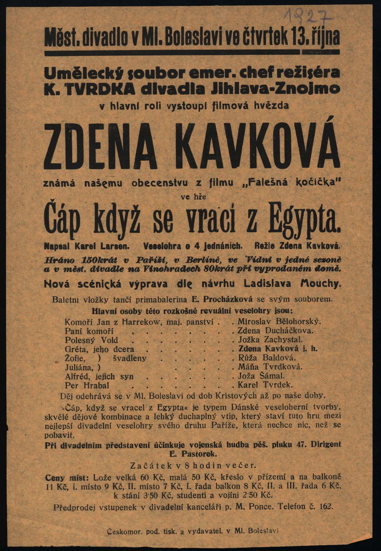 Náhledový obrázek předmětu Čáp když se vrací z Egypta