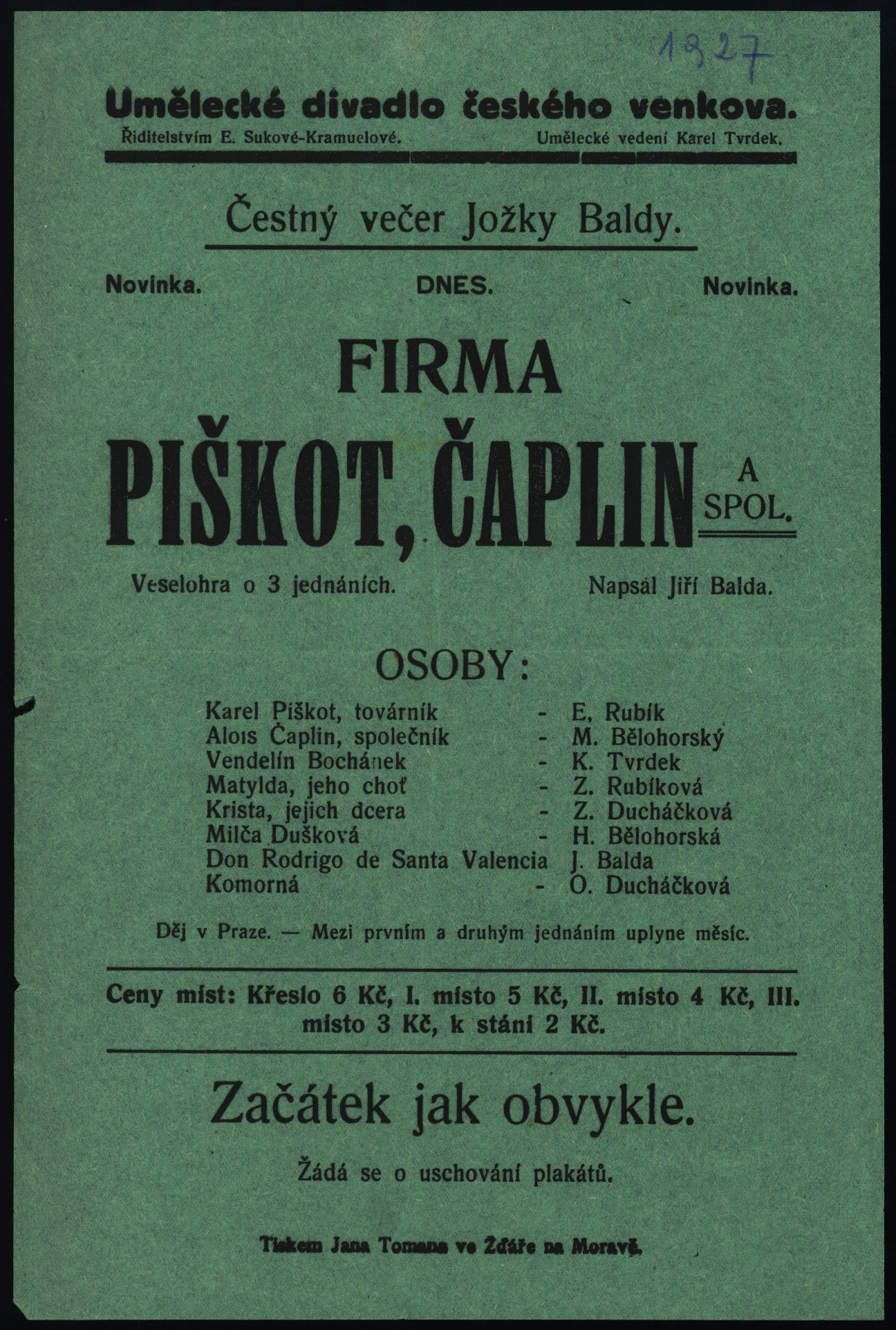 Náhledový obrázek Firma Piškot, Čaplin a spol. - 1