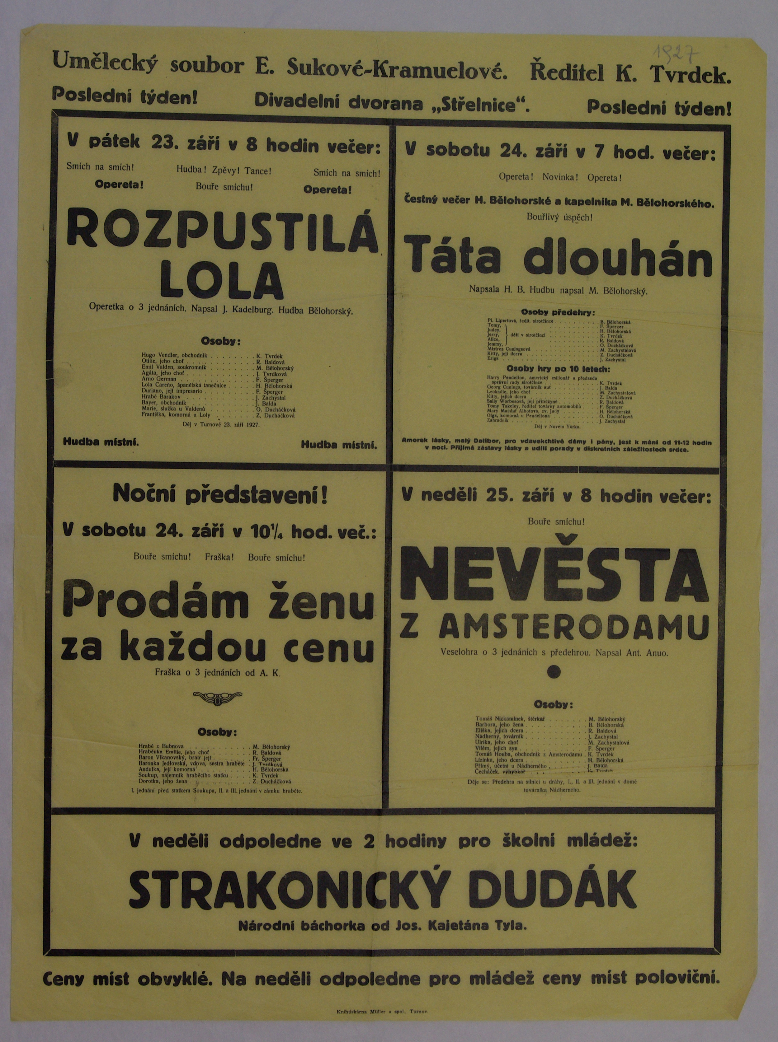 Náhledový obrázek Rozpustilá Lola, Táta dlouhán, Prodám ženu za každou cenu, Nevěsta z Amsterodamu, Strakonický dudák - 1
