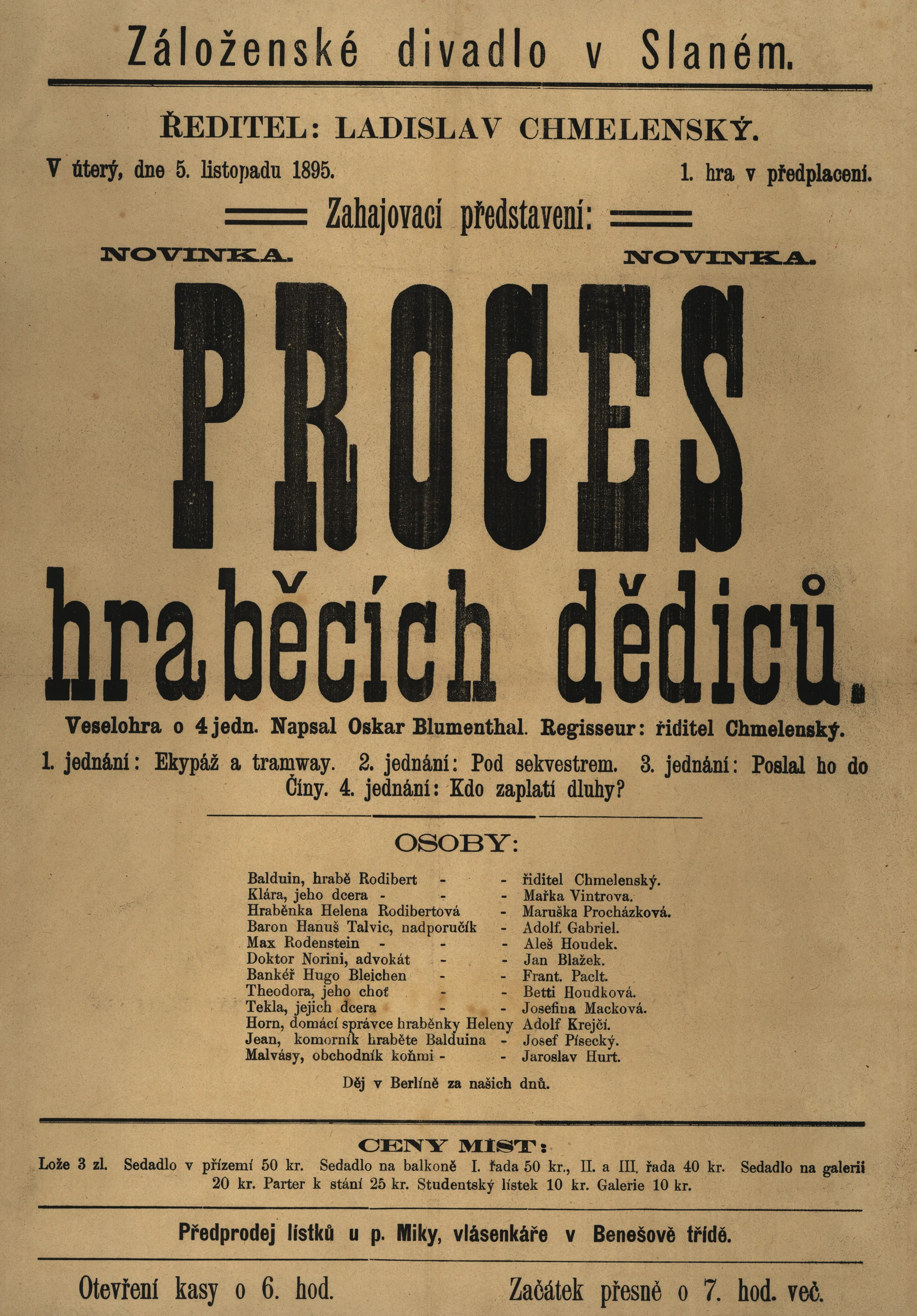 Náhledový obrázek předmětu Proces hraběcích dědiců