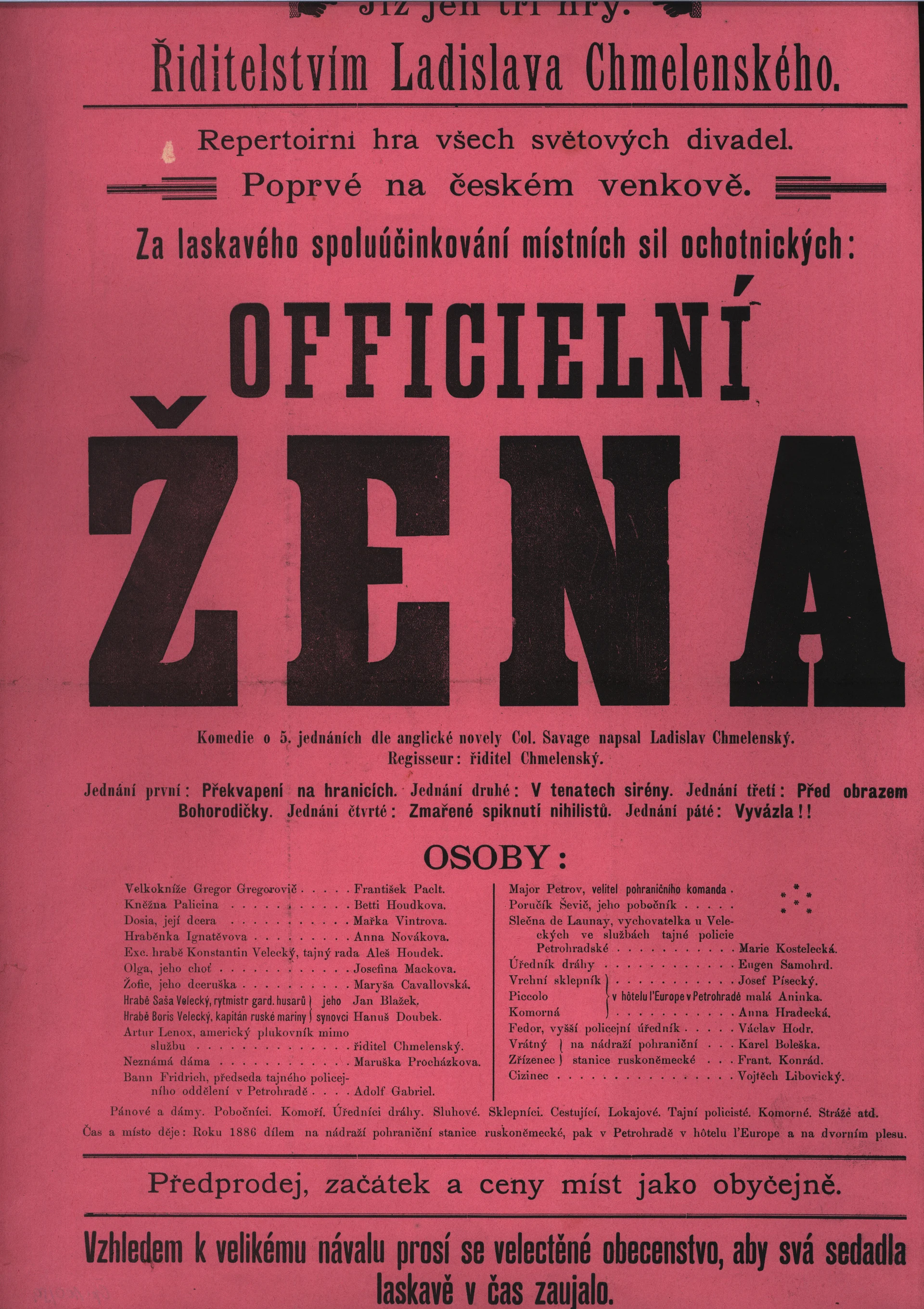 Náhledový obrázek předmětu Officielní žena