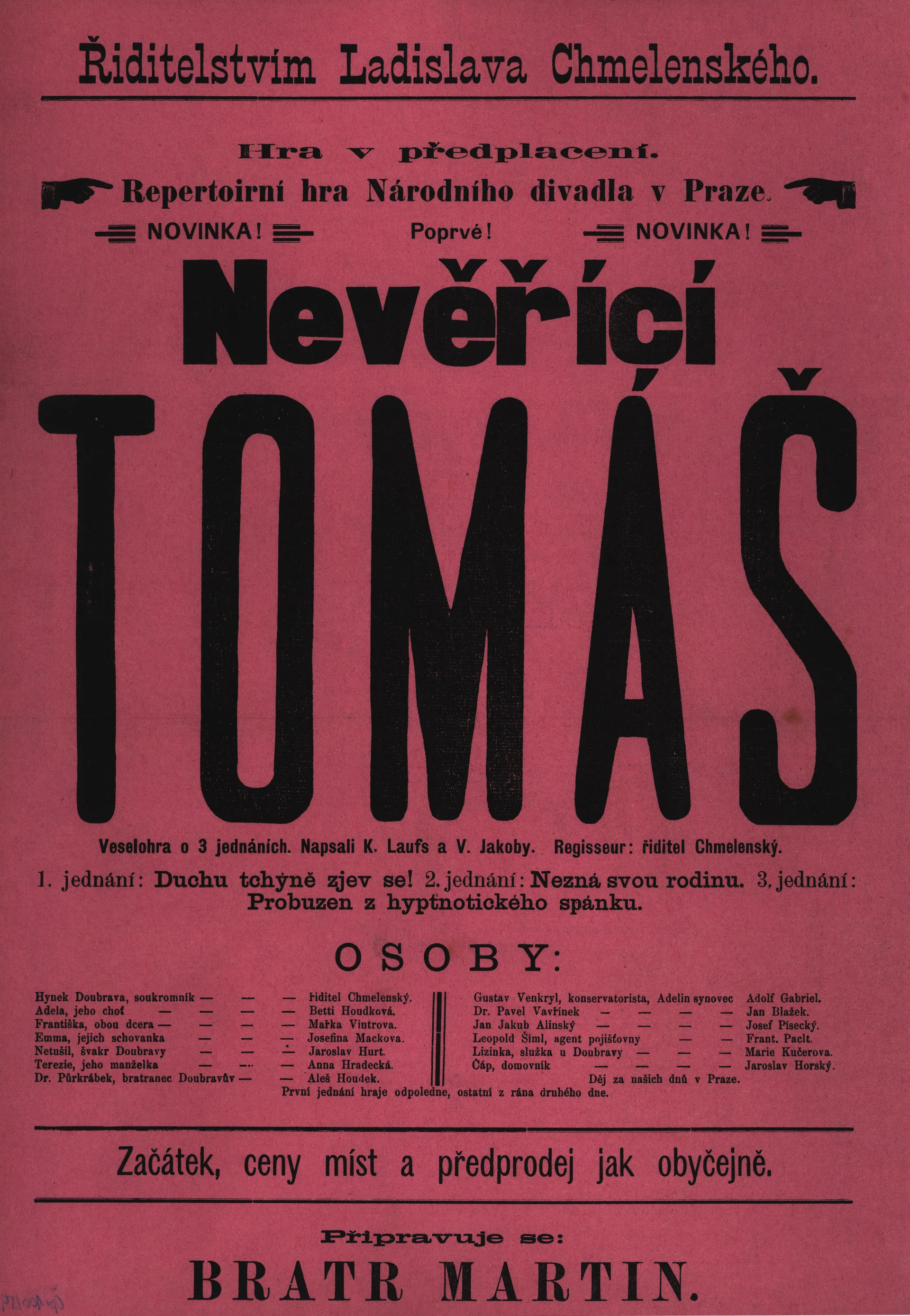 Náhledový obrázek předmětu Nevěřící Tomáš