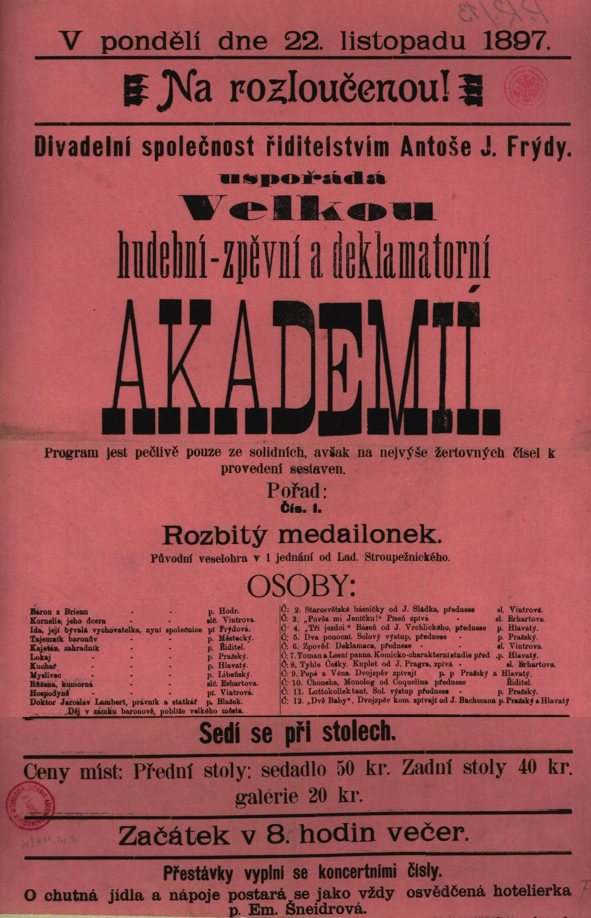 Náhledový obrázek předmětu Velká akademie, Rozbitý medailonek