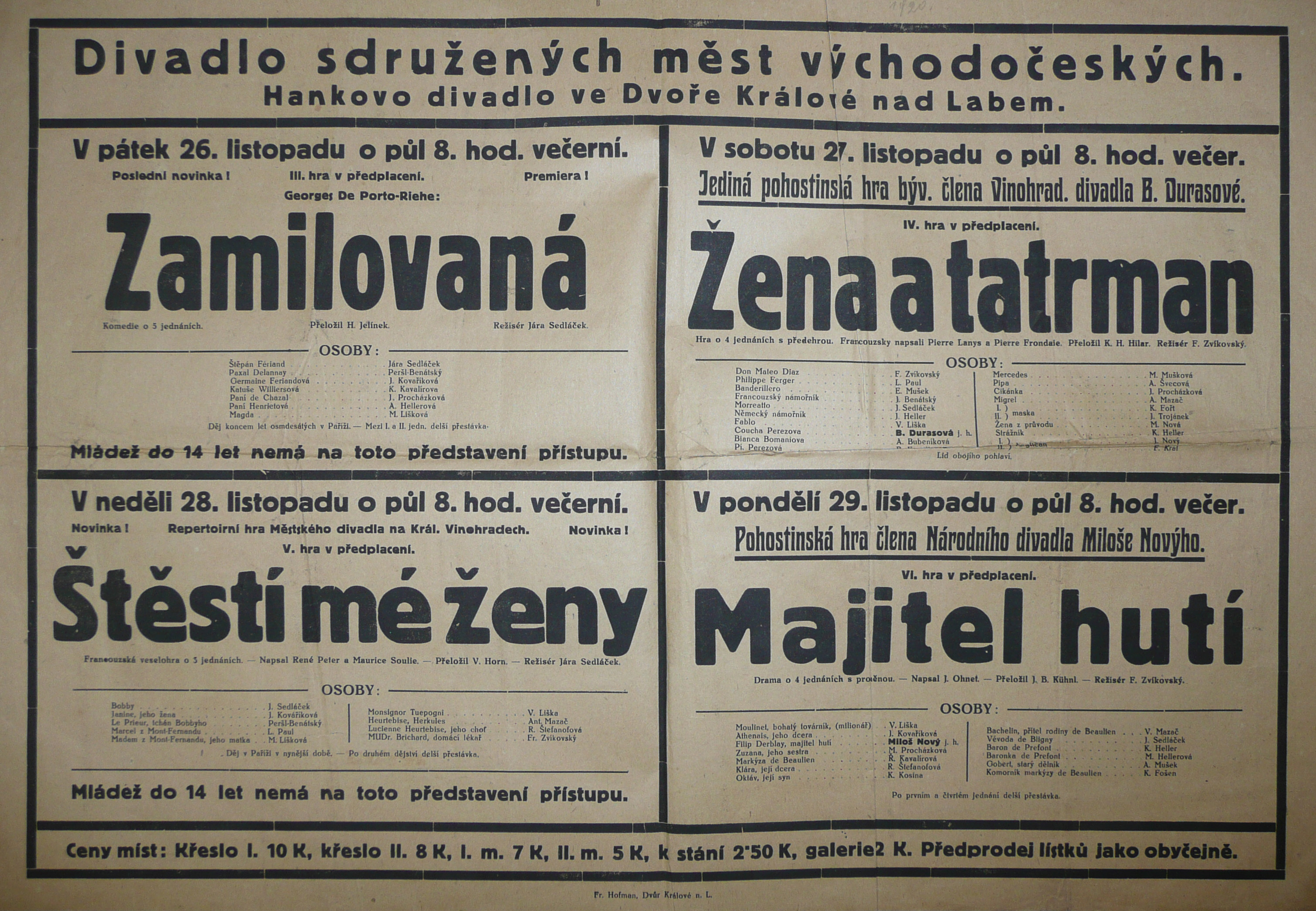 Náhledový obrázek Zamilovaná, Žena a tatrman, Štěstí mé ženy, Majitel hutí - 1