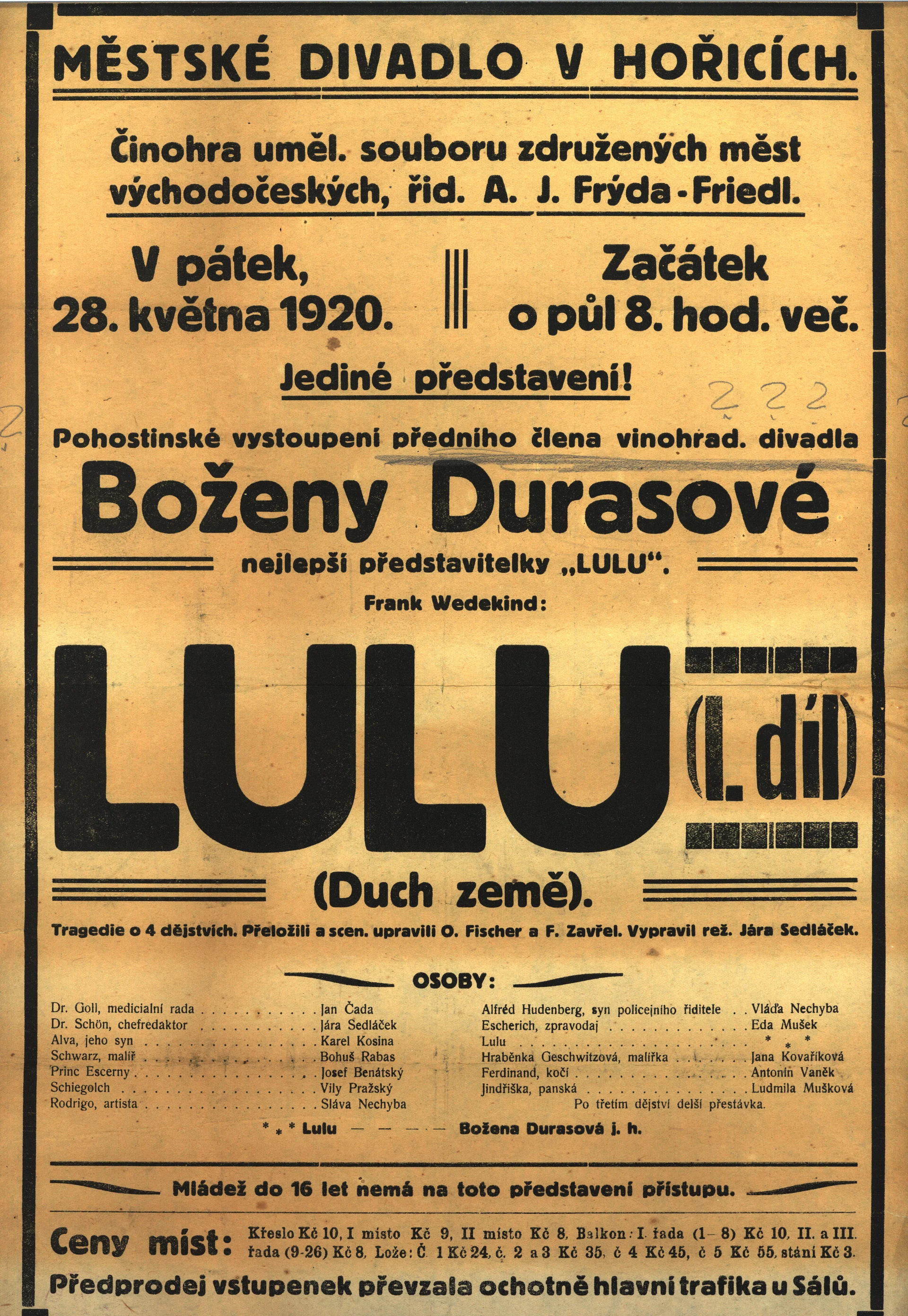 Náhledový obrázek předmětu Lulu (Duch země)